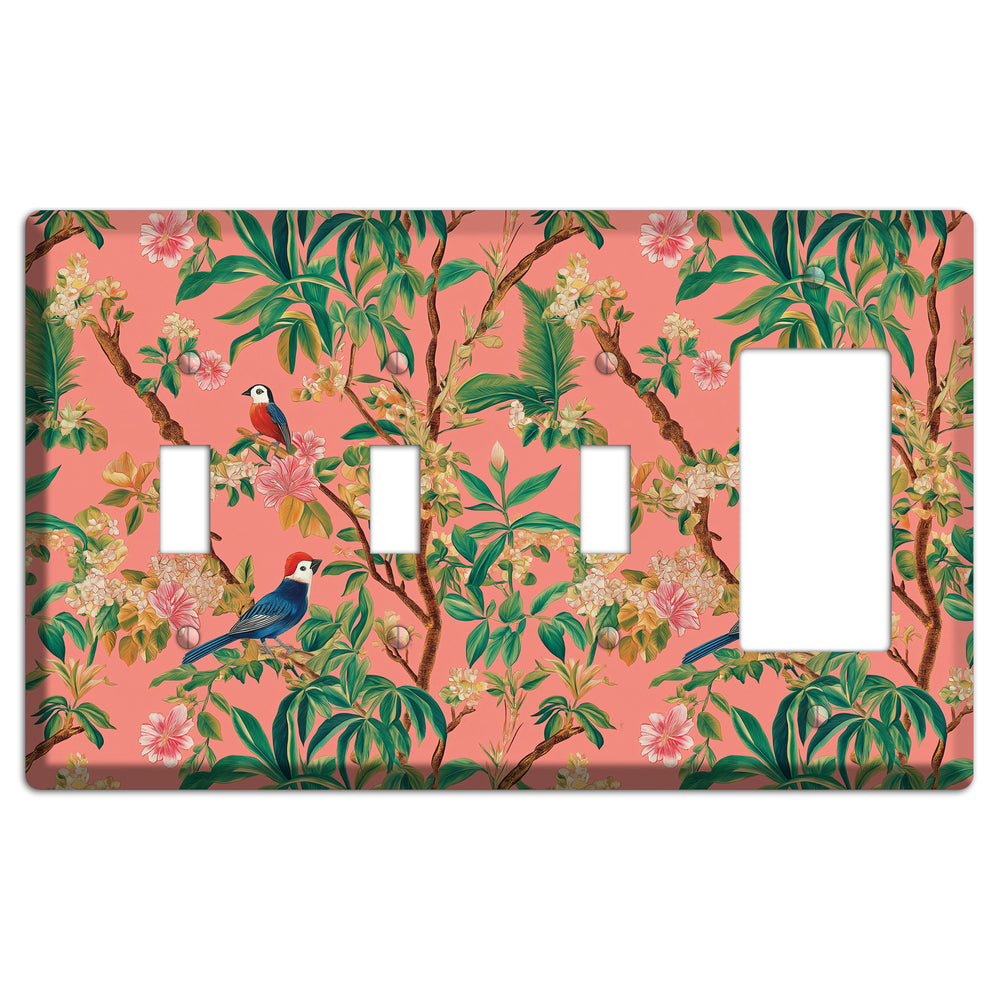 Coral Garden Reverie 3 Toggle / Rocker Wallplate