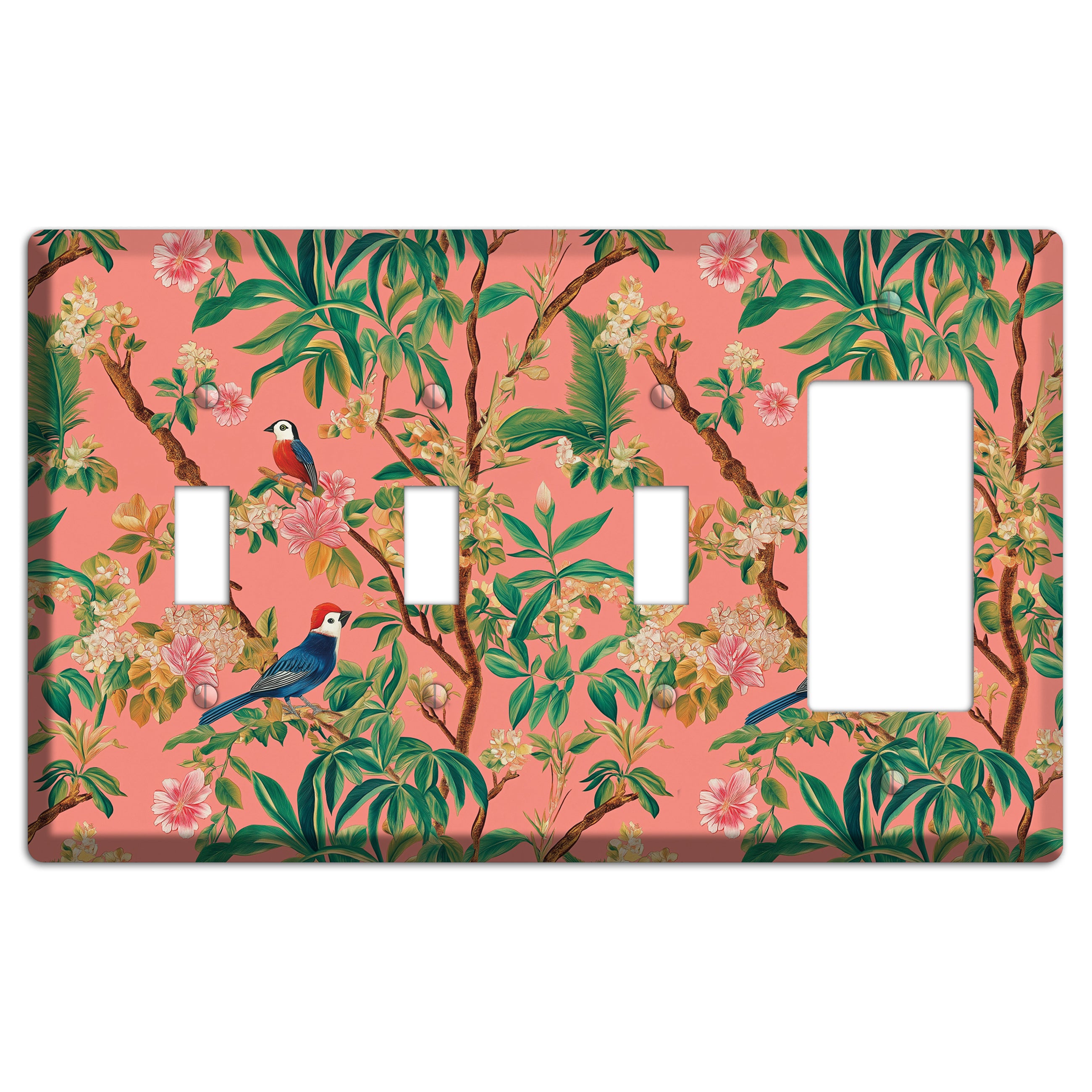 Coral Garden Reverie 3 Toggle / Rocker Wallplate