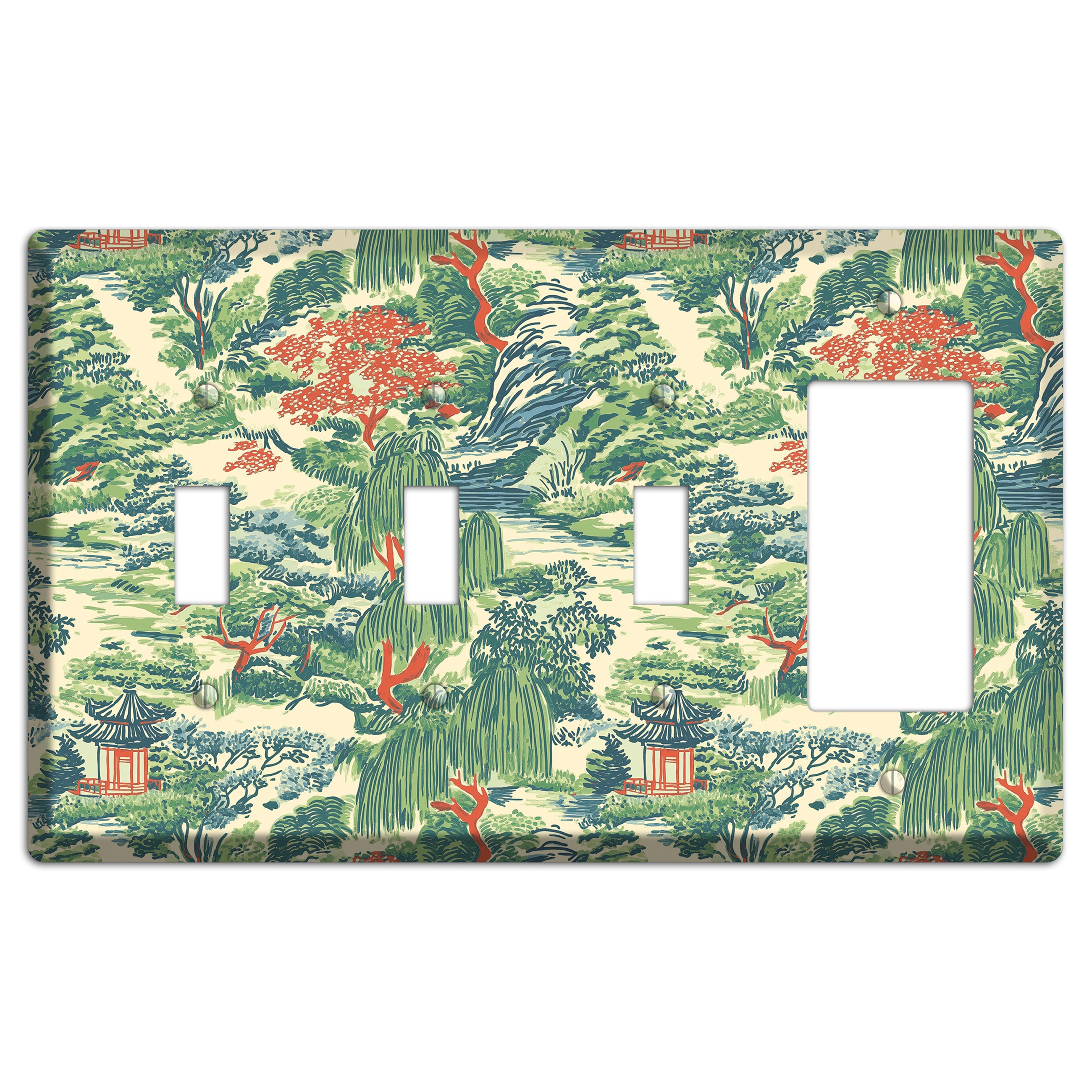 Pavilion & Willow 3 Toggle / Rocker Wallplate