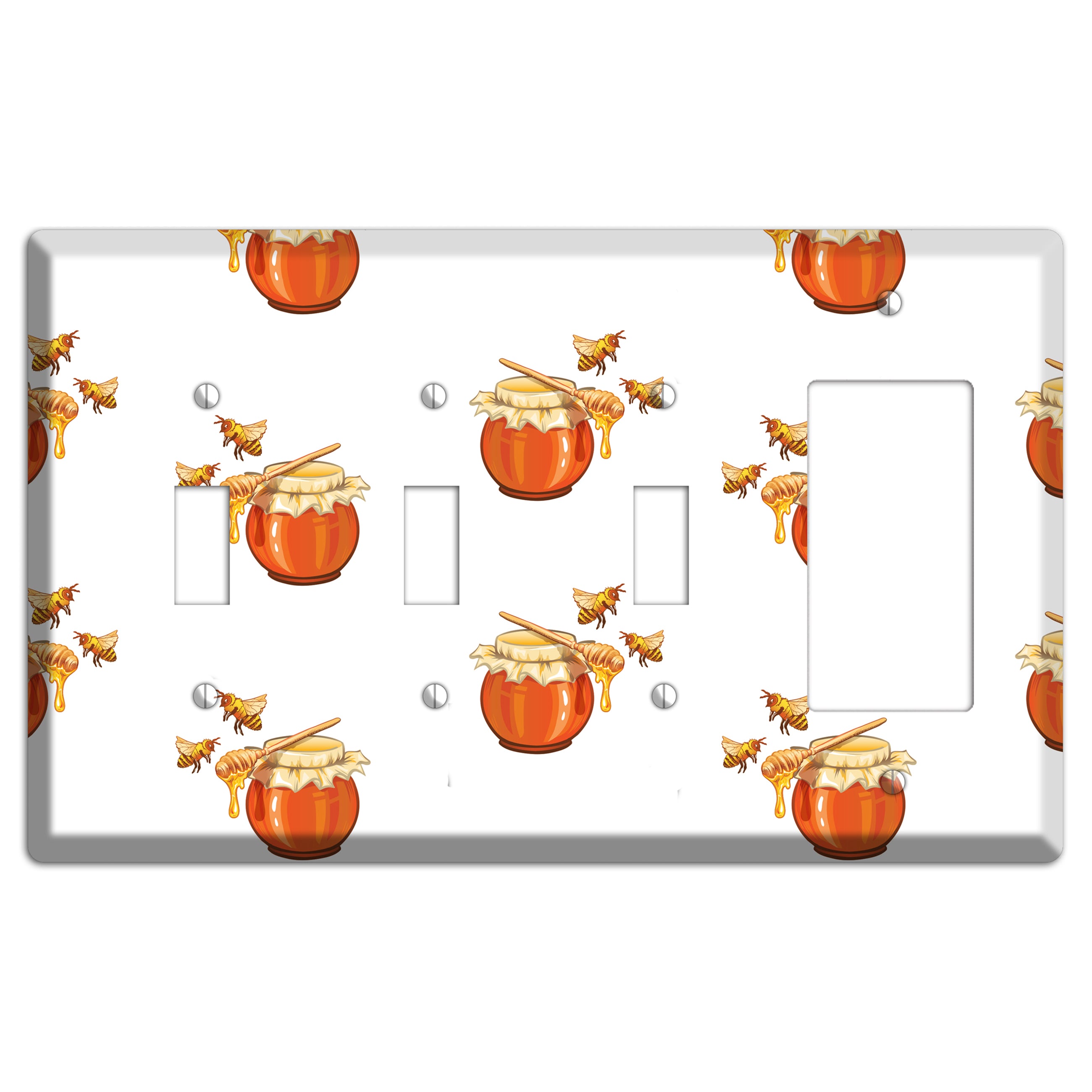 Honey & Hive 3 Toggle / Rocker Wallplate