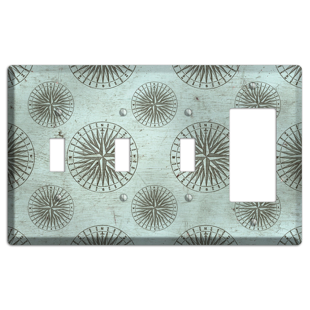 Compass & Current 3 Toggle / Rocker Wallplate