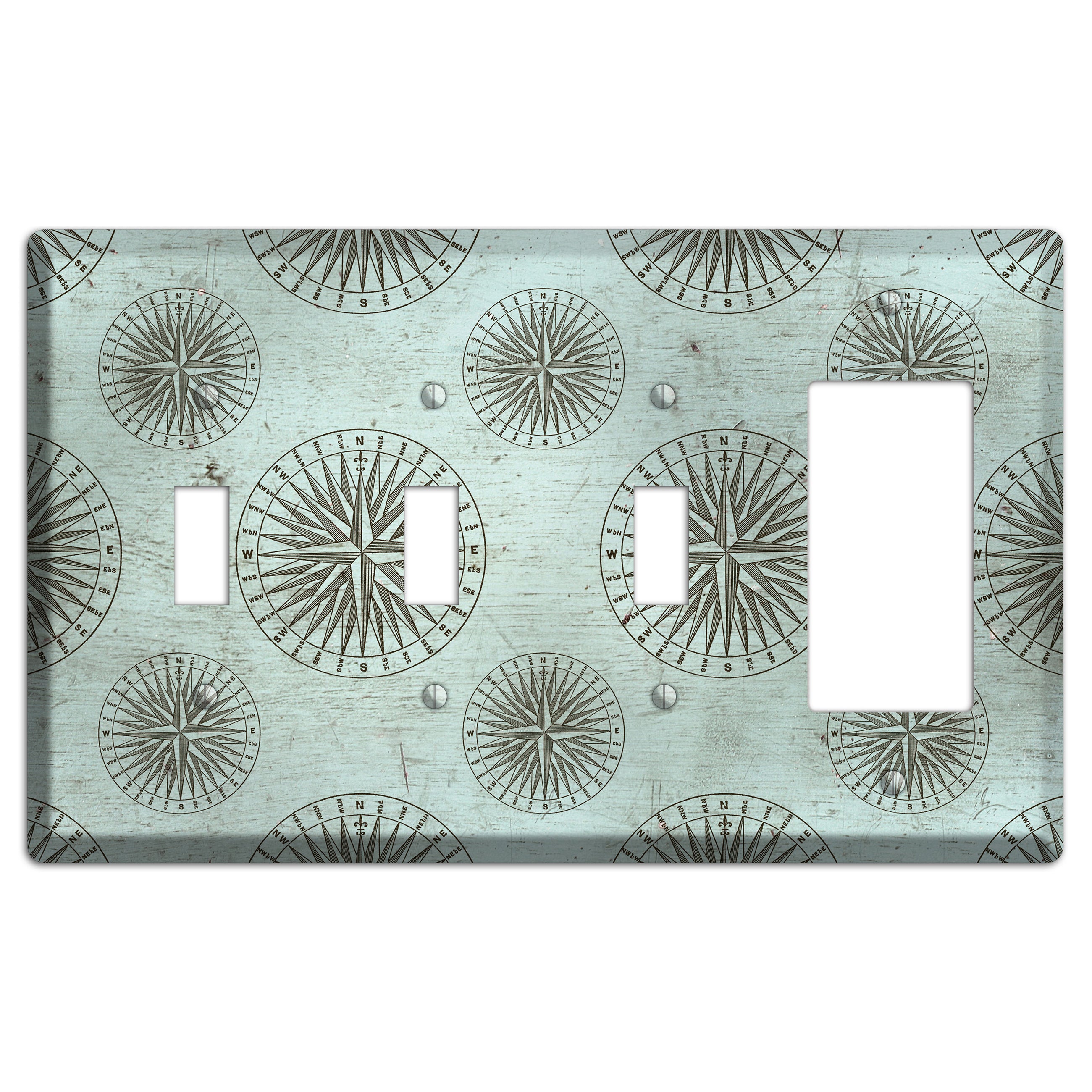 Compass & Current 3 Toggle / Rocker Wallplate