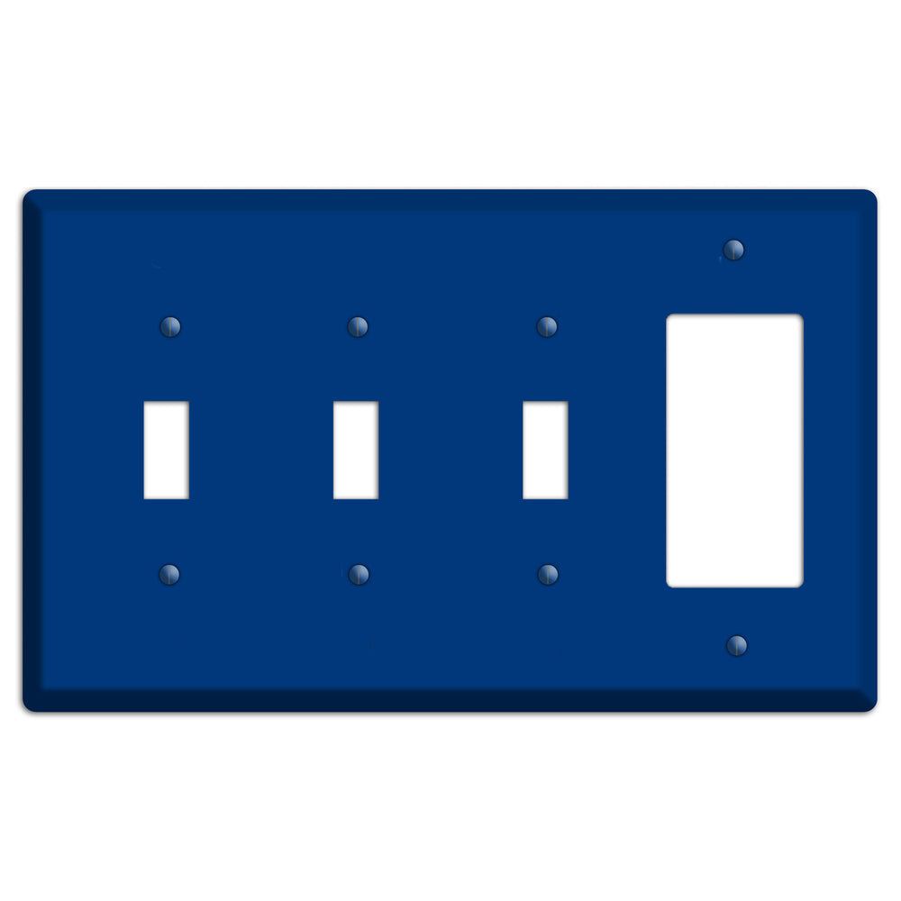 Baxter Simply Blue 3 Toggle / Rocker Wallplate