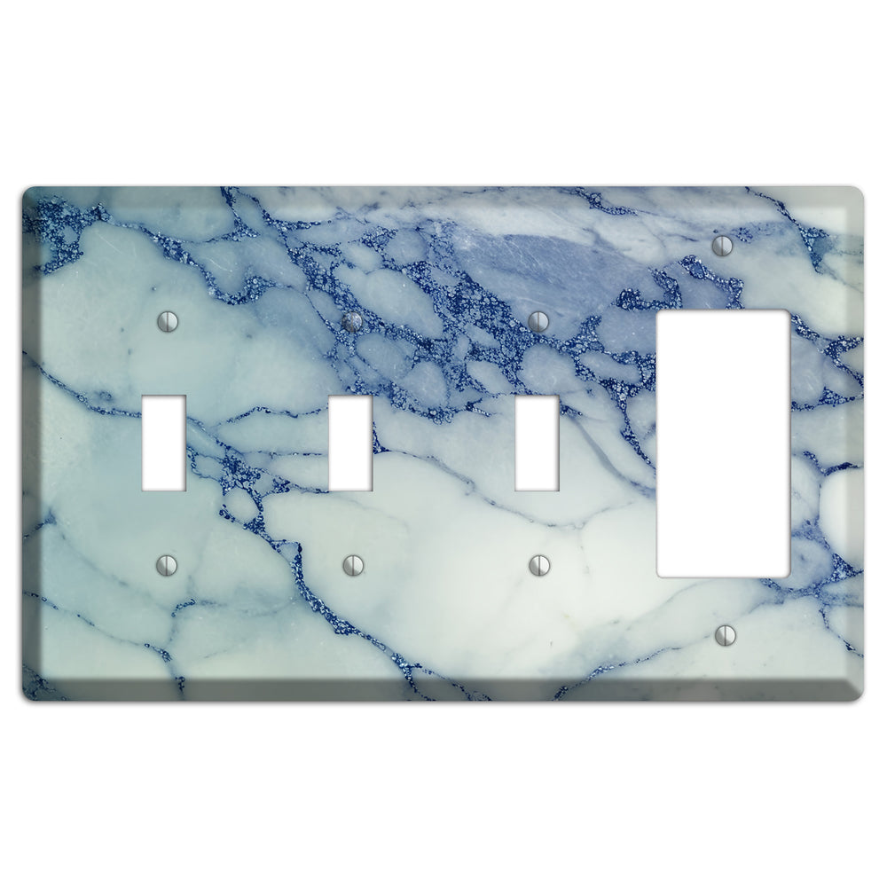 Opal marble 3 Toggle / Rocker Wallplate