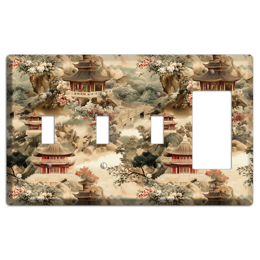 Jade Mountain Reverie 3 Toggle / Rocker Wallplate