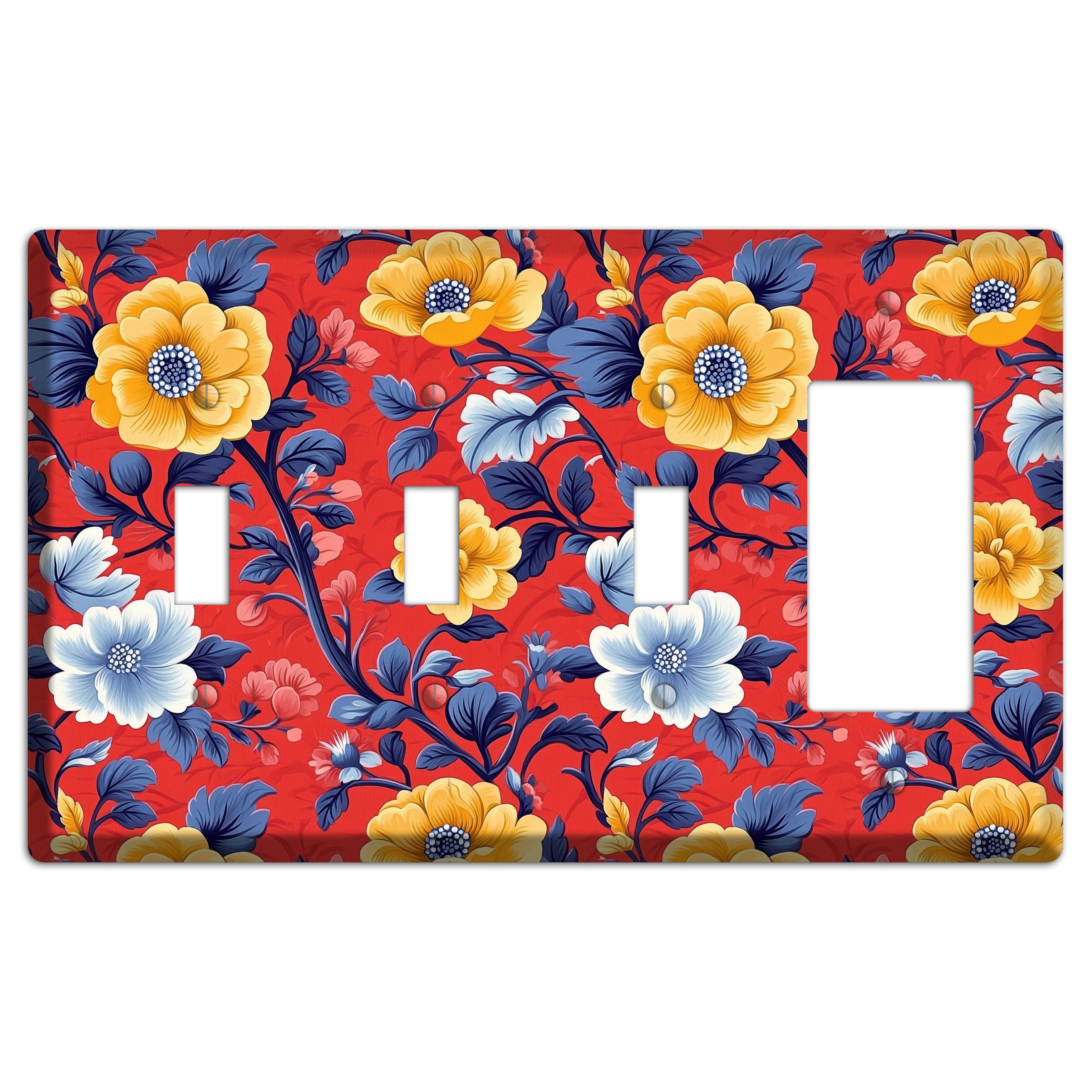 Scarlet Garden Reverie 3 Toggle / Rocker Wallplate