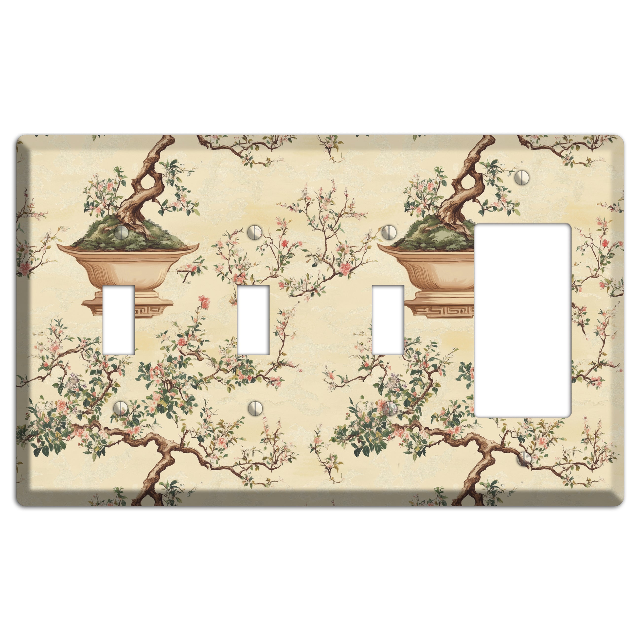 Bonsai & Blossom 3 Toggle / Rocker Wallplate