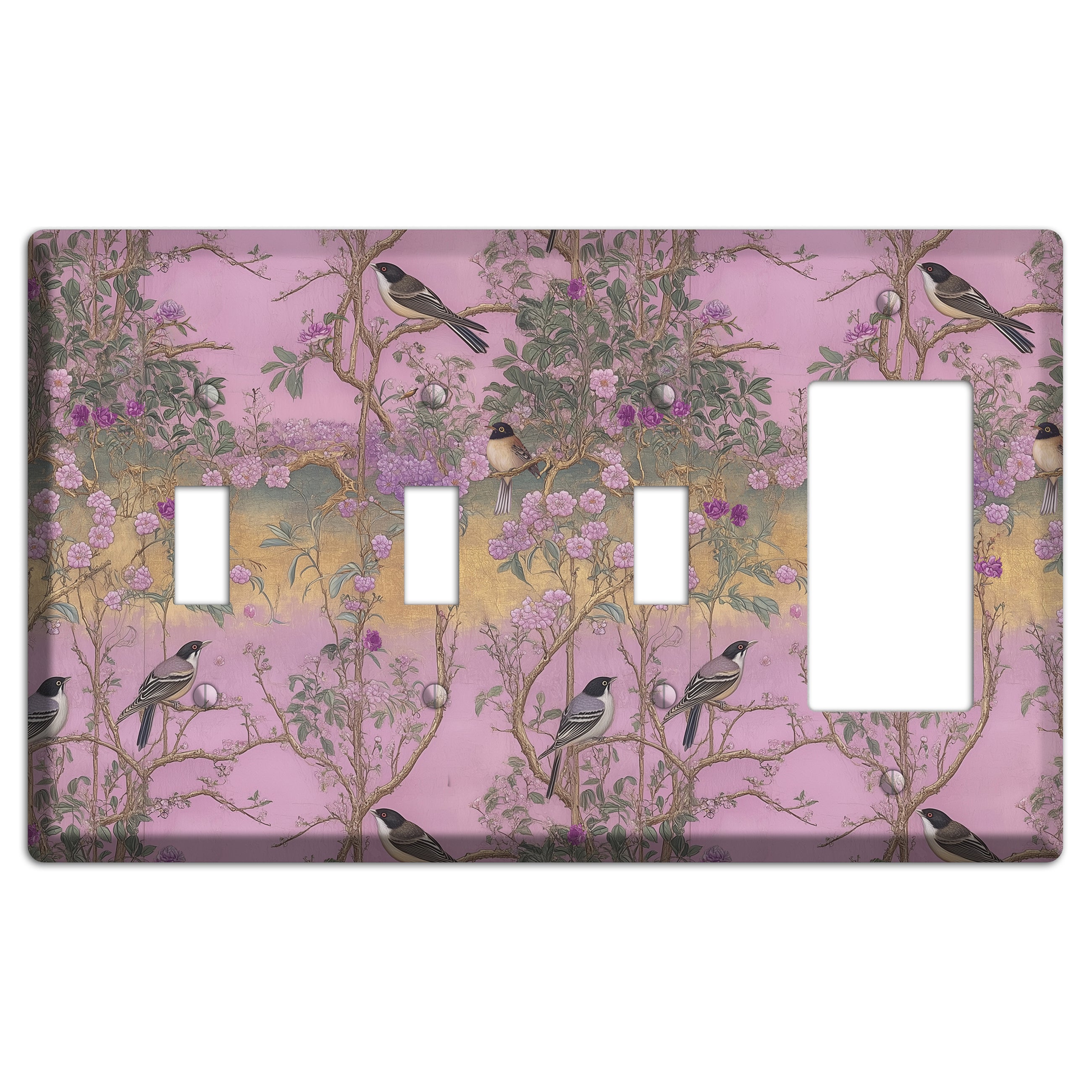 Songbird Twilight Garden 3 Toggle / Rocker Wallplate