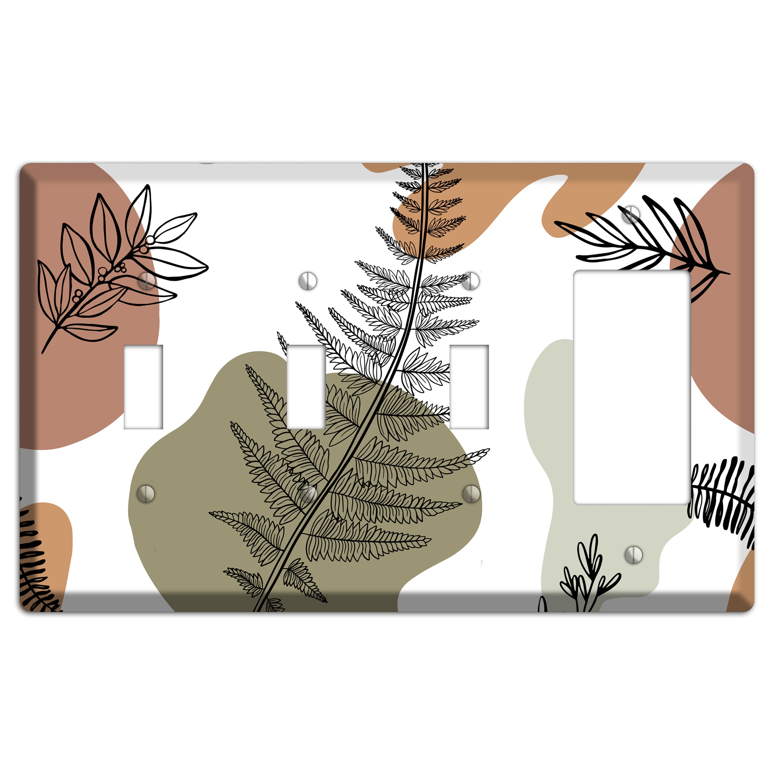 Fern & Shadow 3 Toggle / Rocker Wallplate