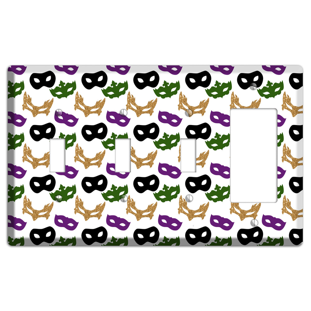 Masquerade Mosaic 3 Toggle / Rocker Wallplate