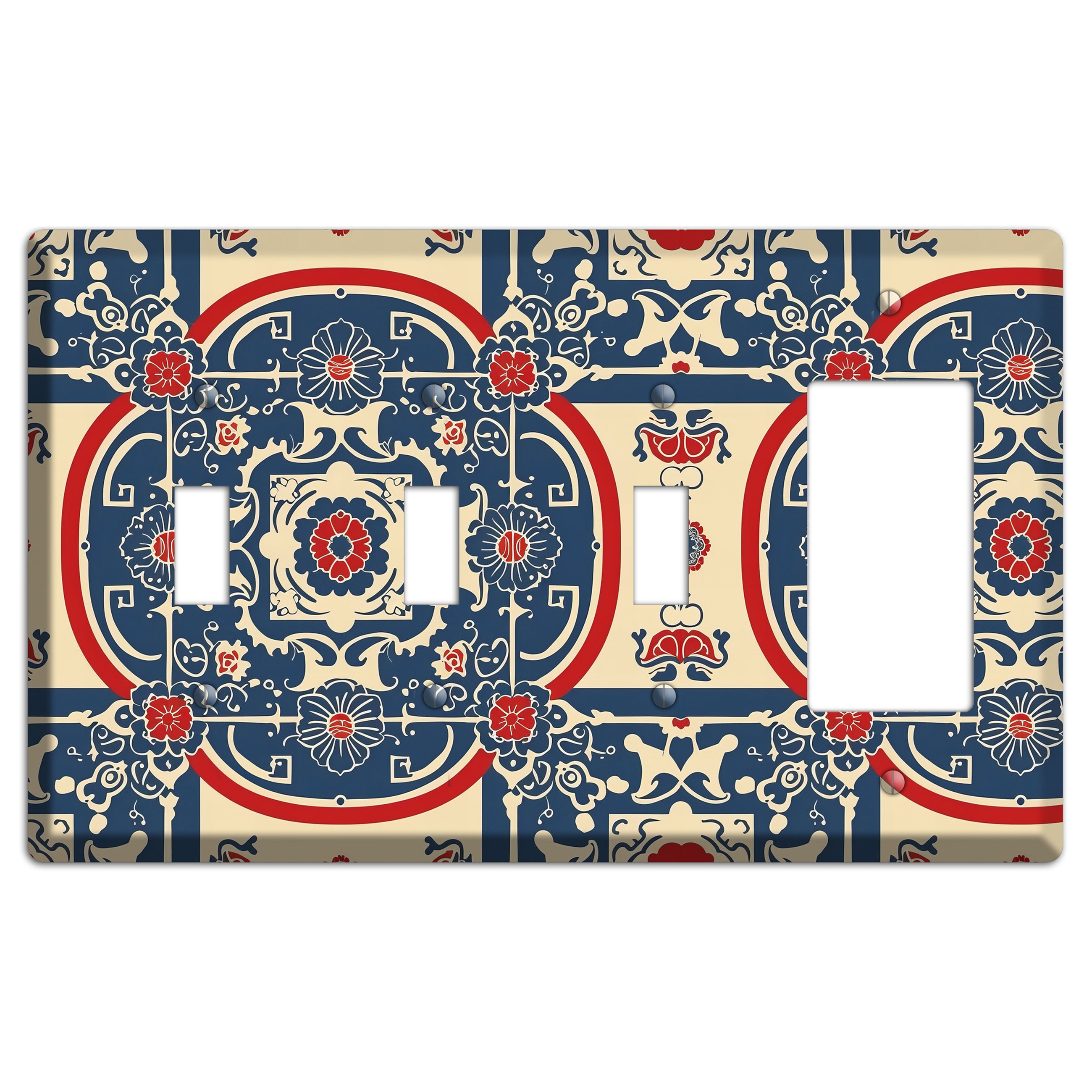 Imperial Medallion Court 3 Toggle / Rocker Wallplate