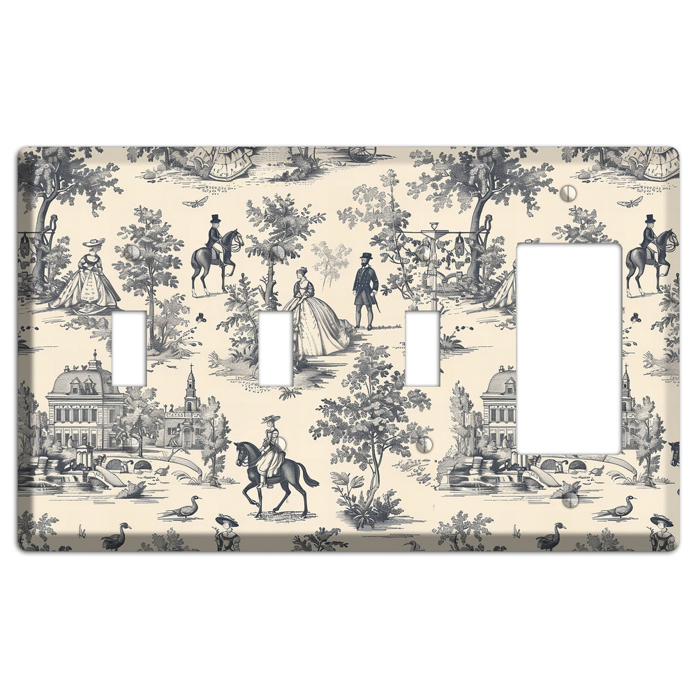 Country Estate Promenade 3 Toggle / Rocker Wallplate