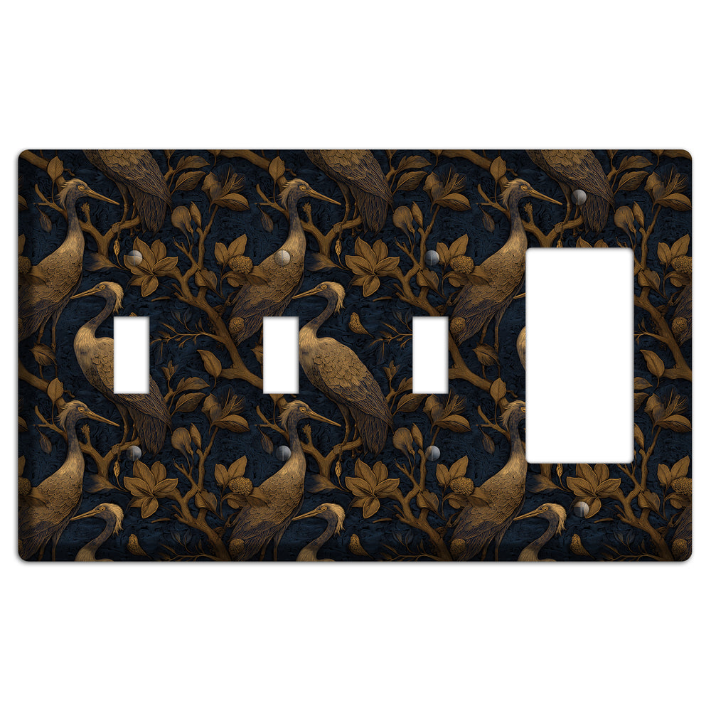 Gilded Heron Dusk 3 Toggle / Rocker Wallplate