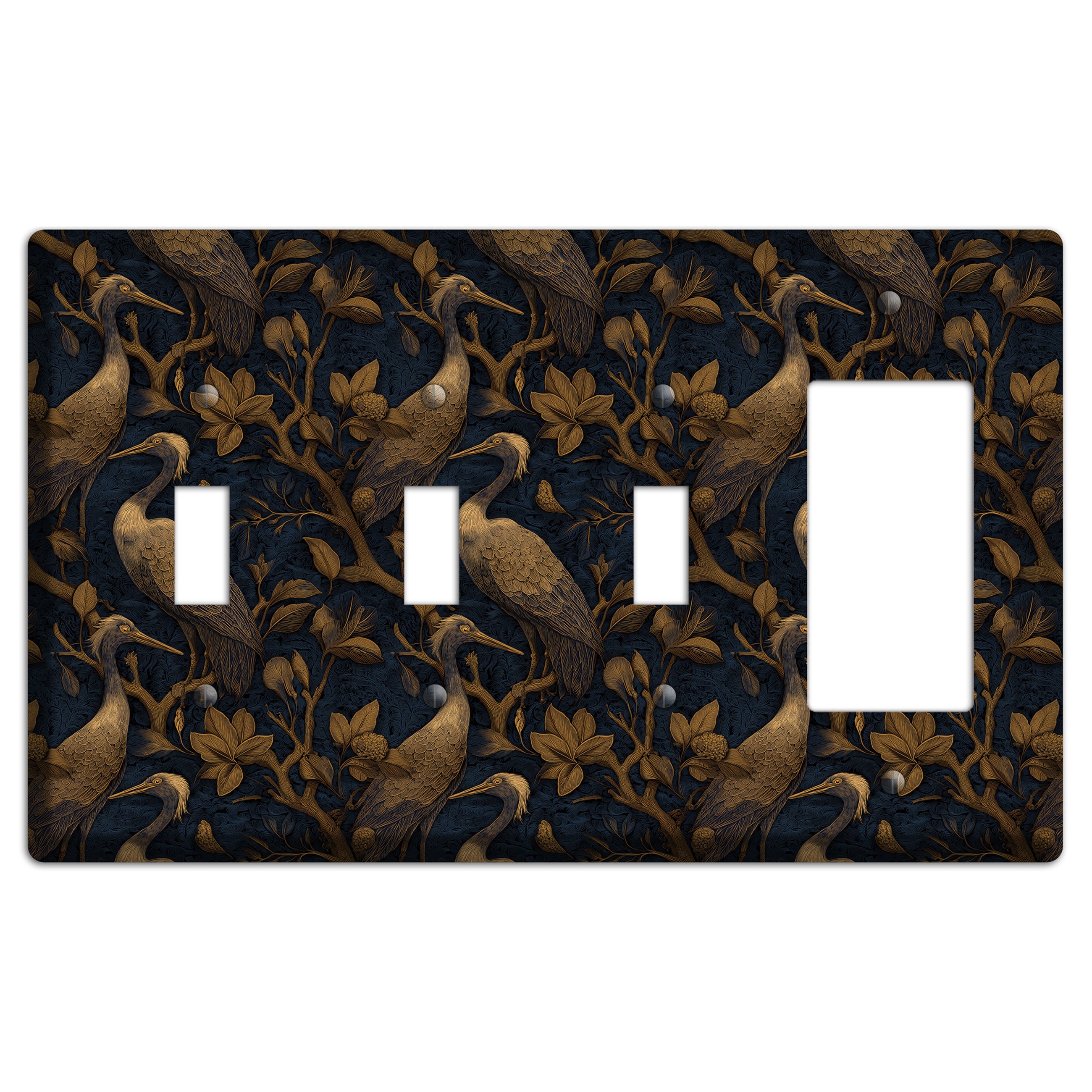 Gilded Heron Dusk 3 Toggle / Rocker Wallplate