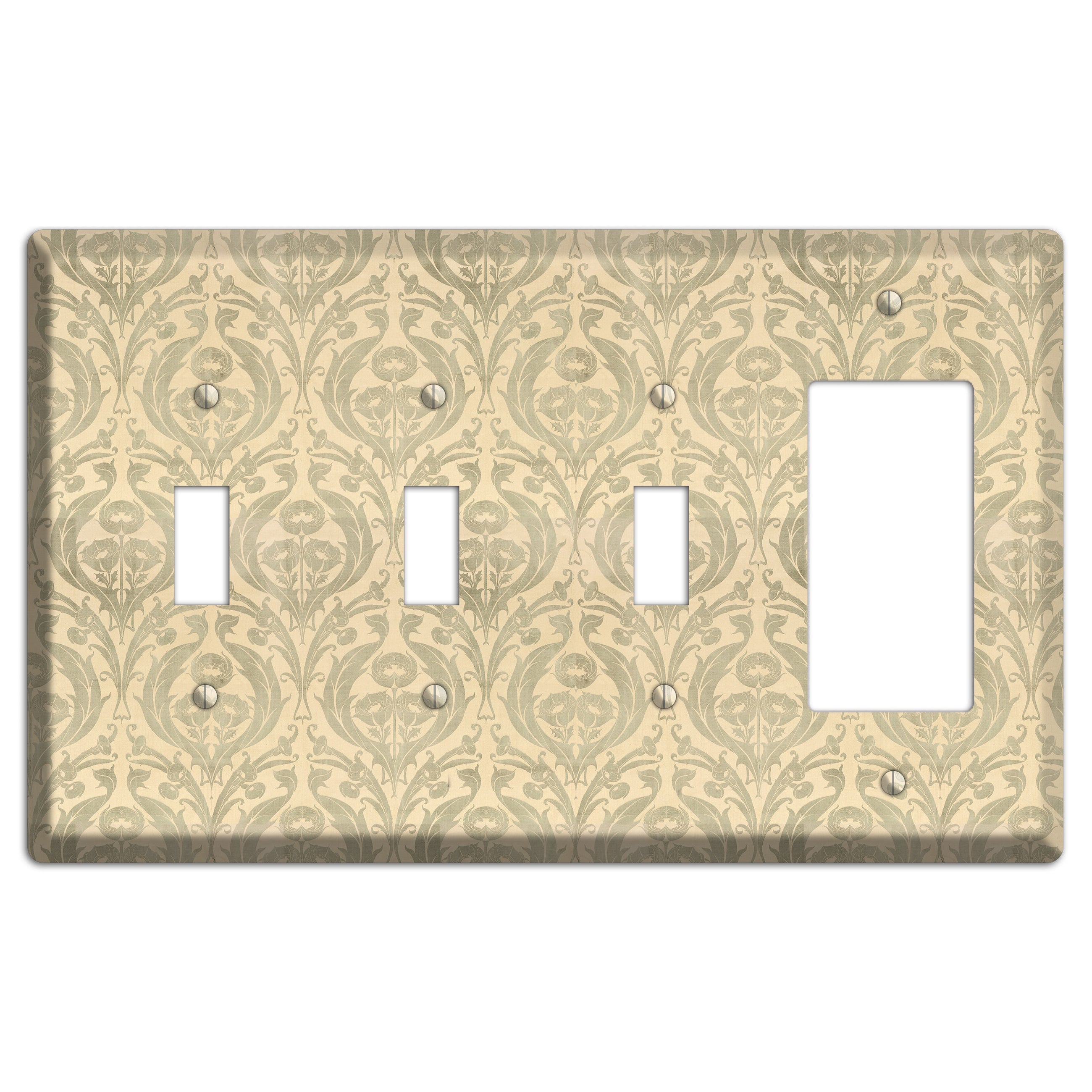 Whispered Thistle 3 Toggle / Rocker Wallplate