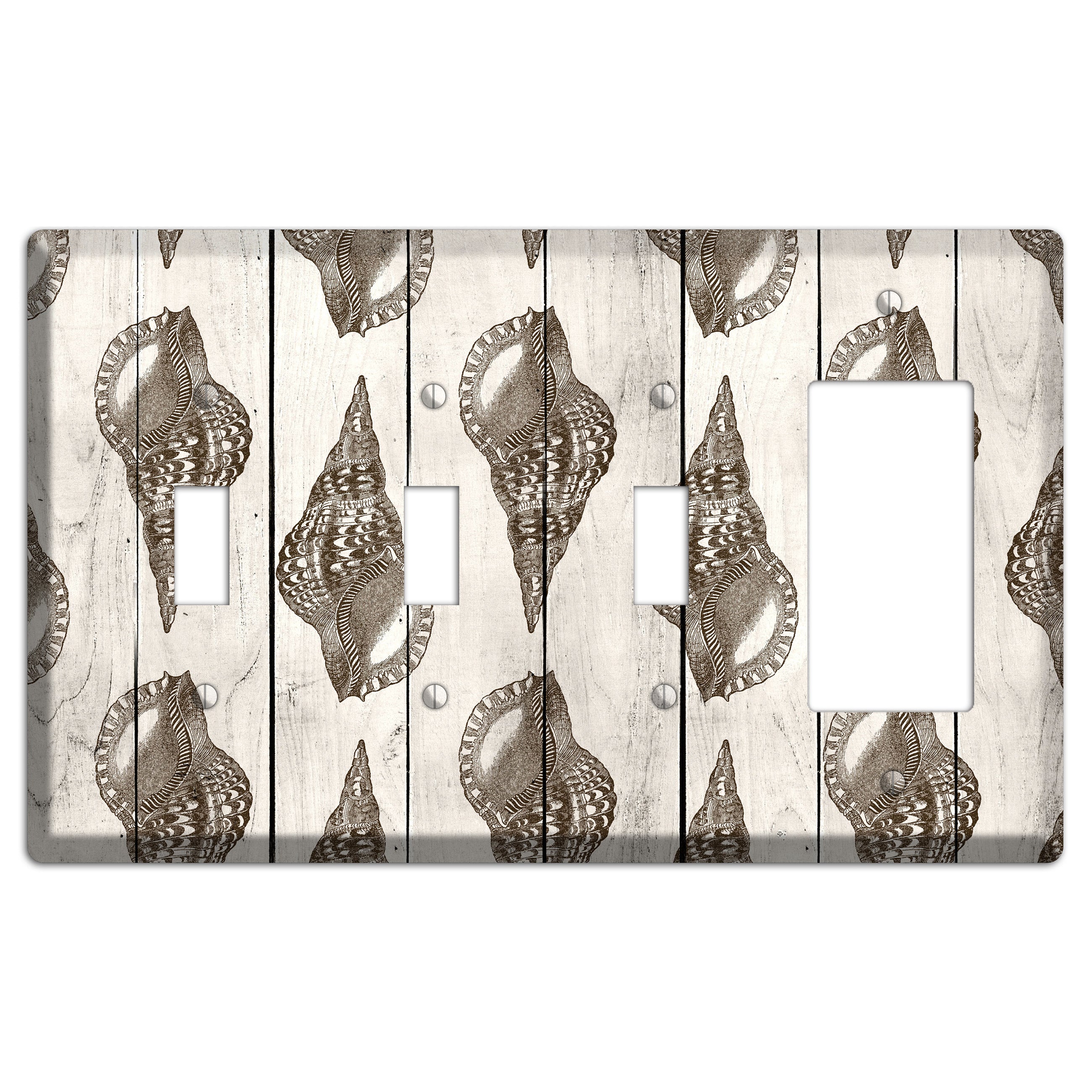 Shellbound Shore 3 Toggle / Rocker Wallplate