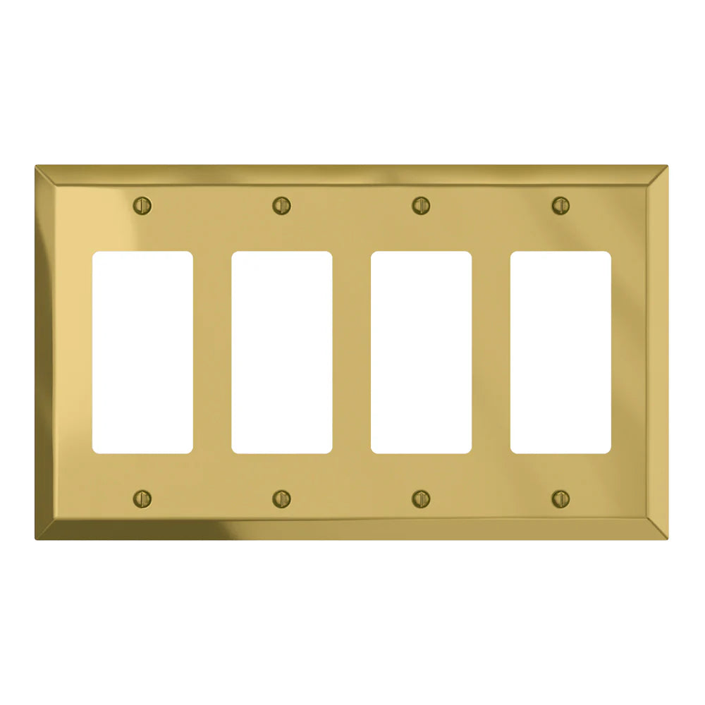 Century Polished Brass 4 Rocker (GFI)