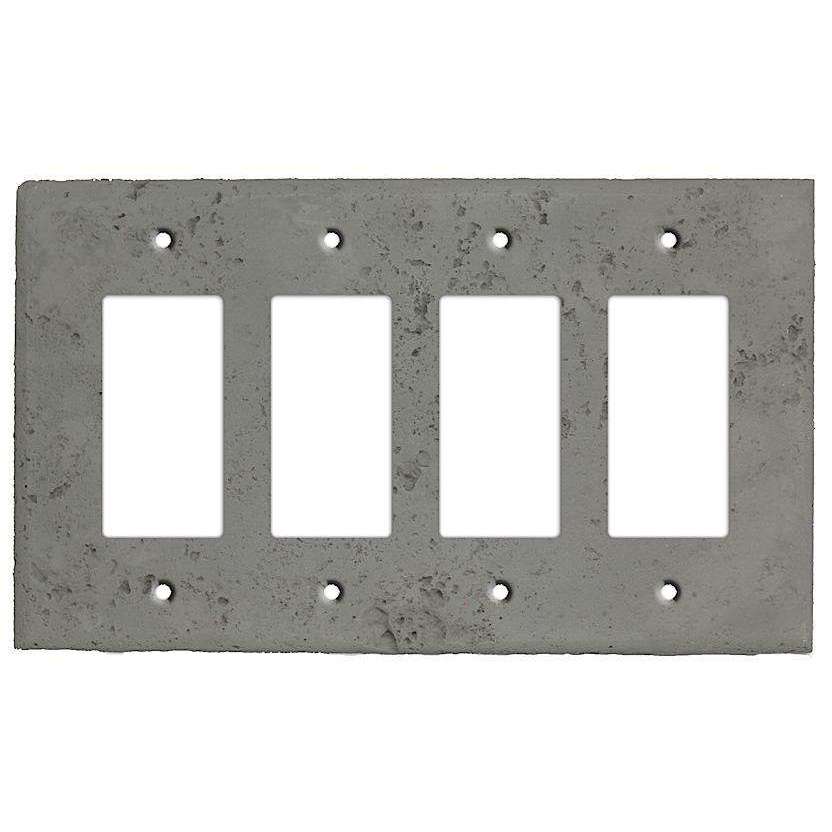 Dark Gray Stone Four Rocker Switchplate