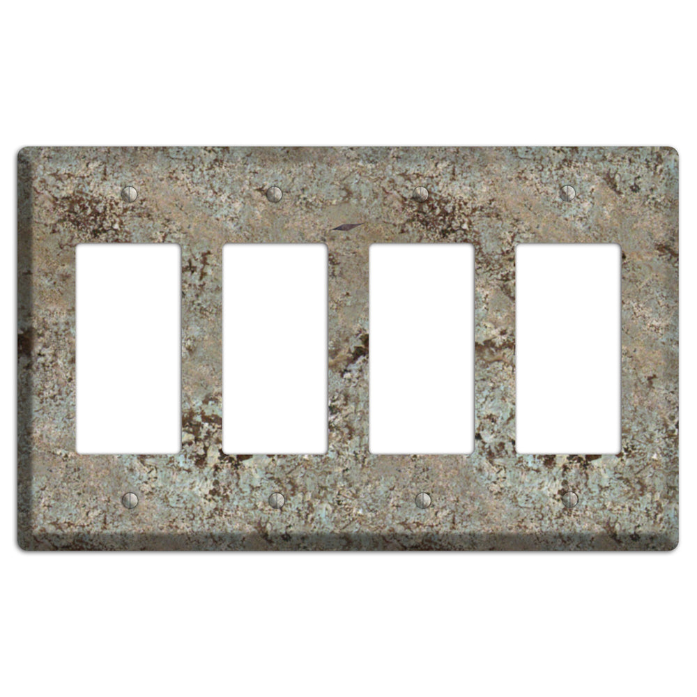 Delicatus White Granite 4 Rocker Wallplate
