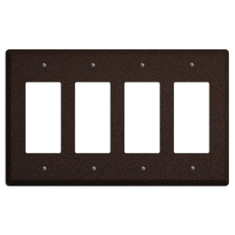 Baxter Subtle Antique Bronze 4 Rocker Wallplate
