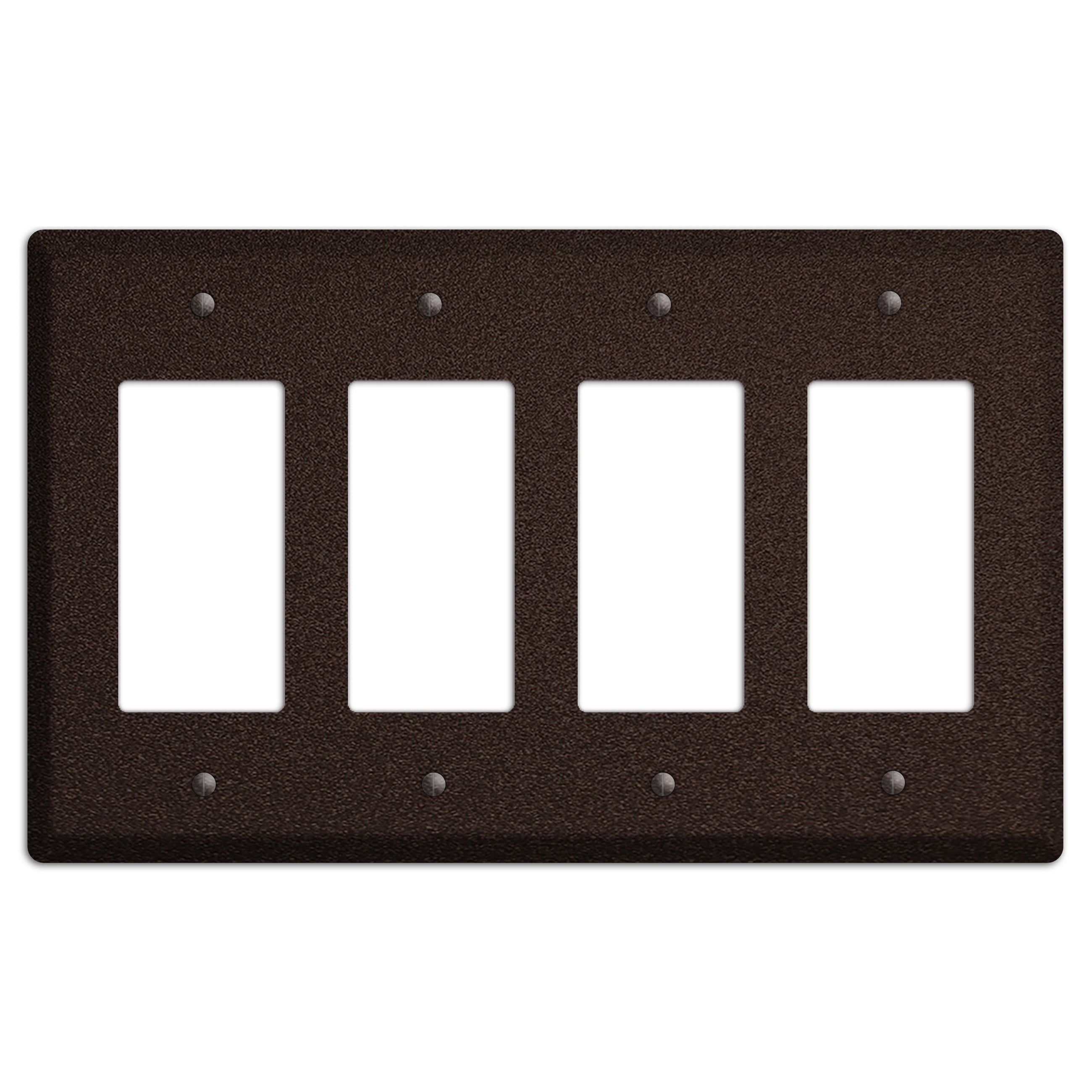 Baxter Subtle Antique Bronze 4 Rocker Wallplate