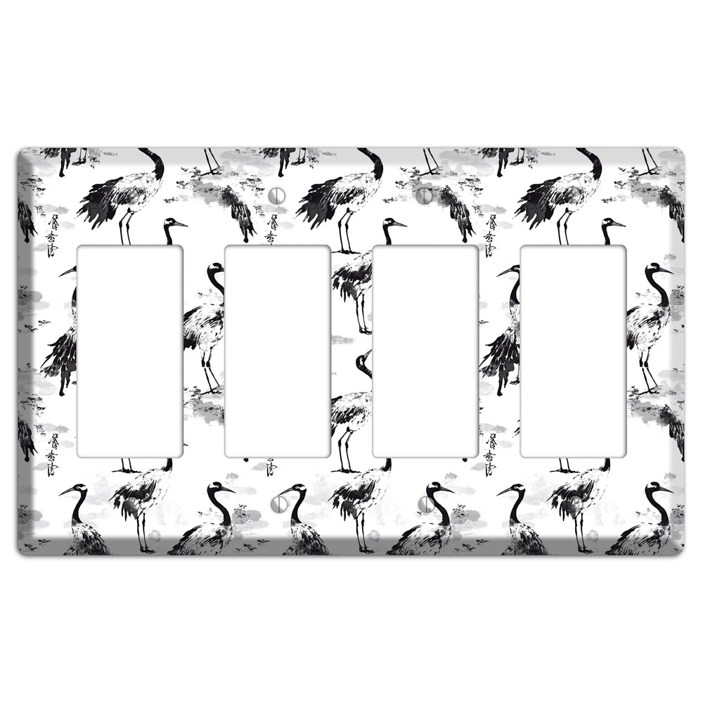 Sumi Ink Vigil 4 Rocker Wallplate