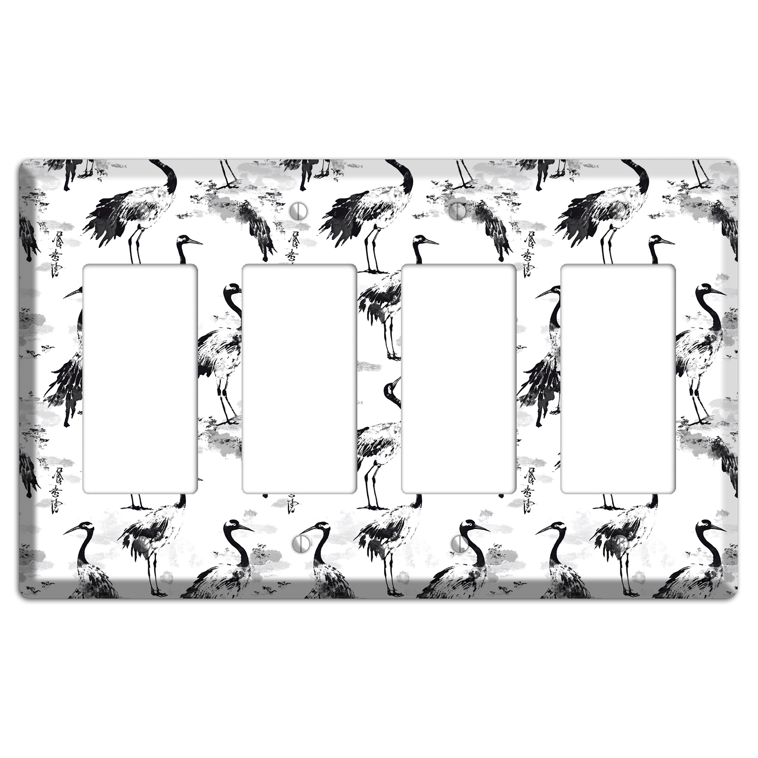 Sumi Ink Vigil 4 Rocker Wallplate