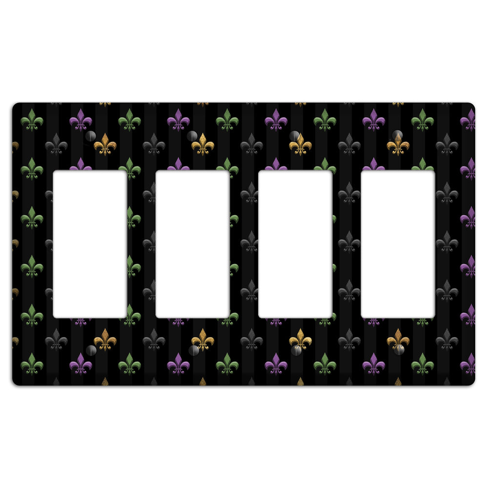 Midnight Fleur 4 Rocker Wallplate