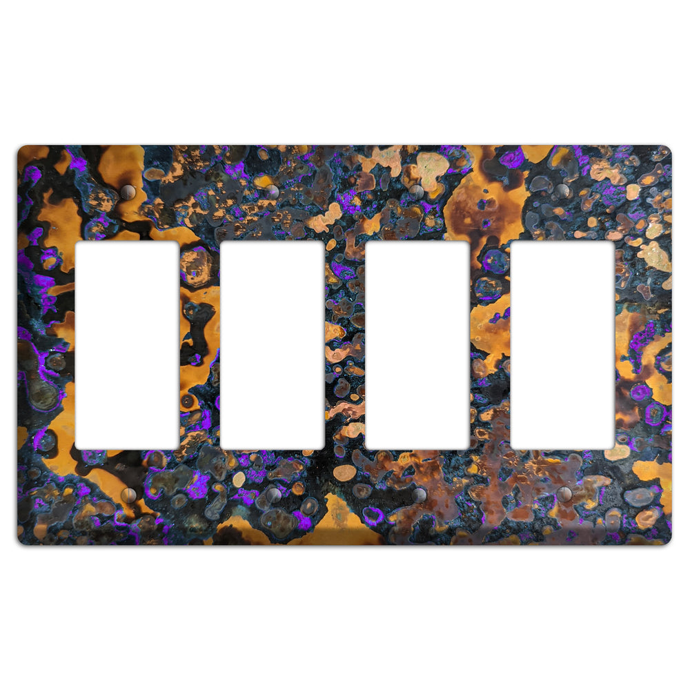 Copper Purple Four Rocker Cover Plate