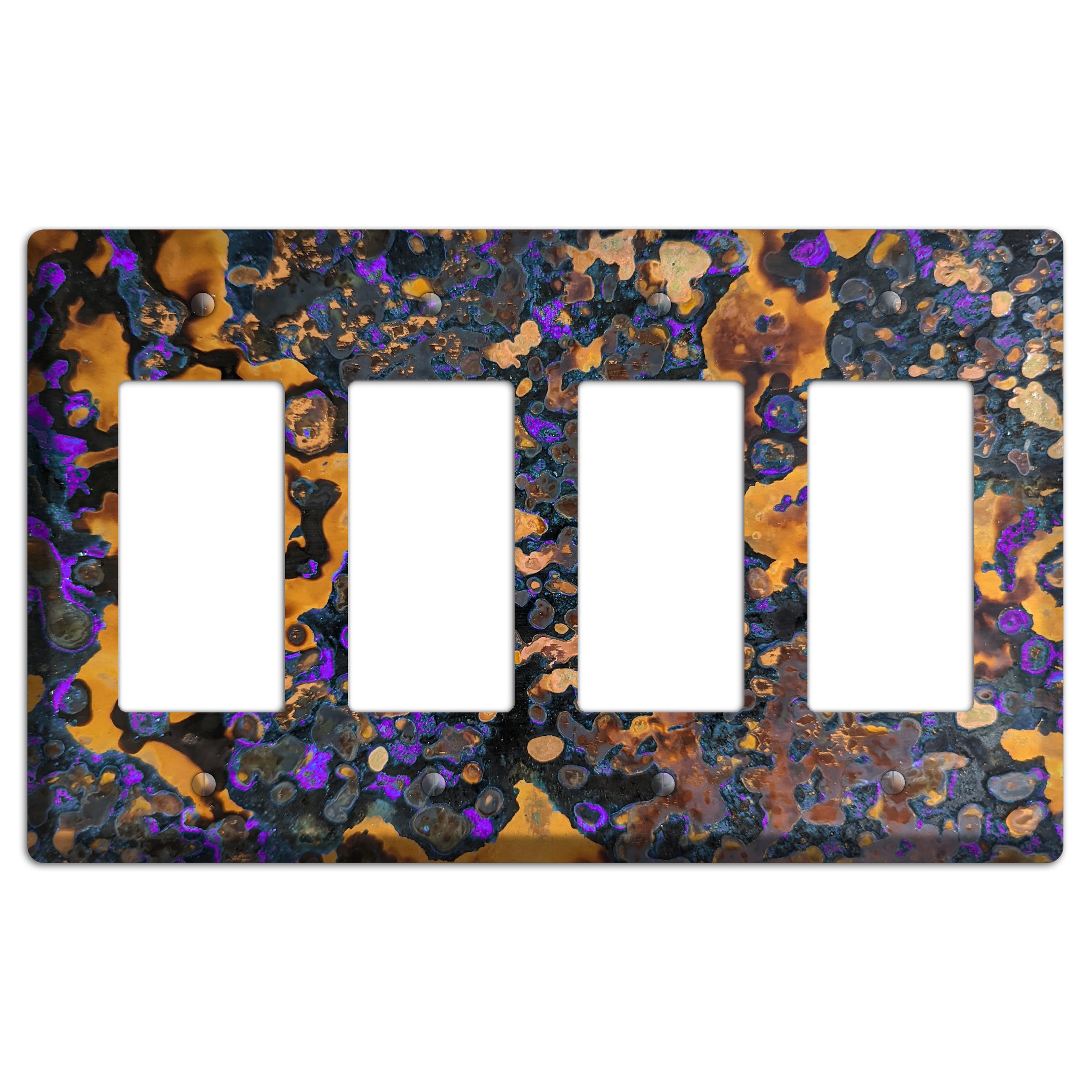Copper Purple Four Rocker Cover Plate