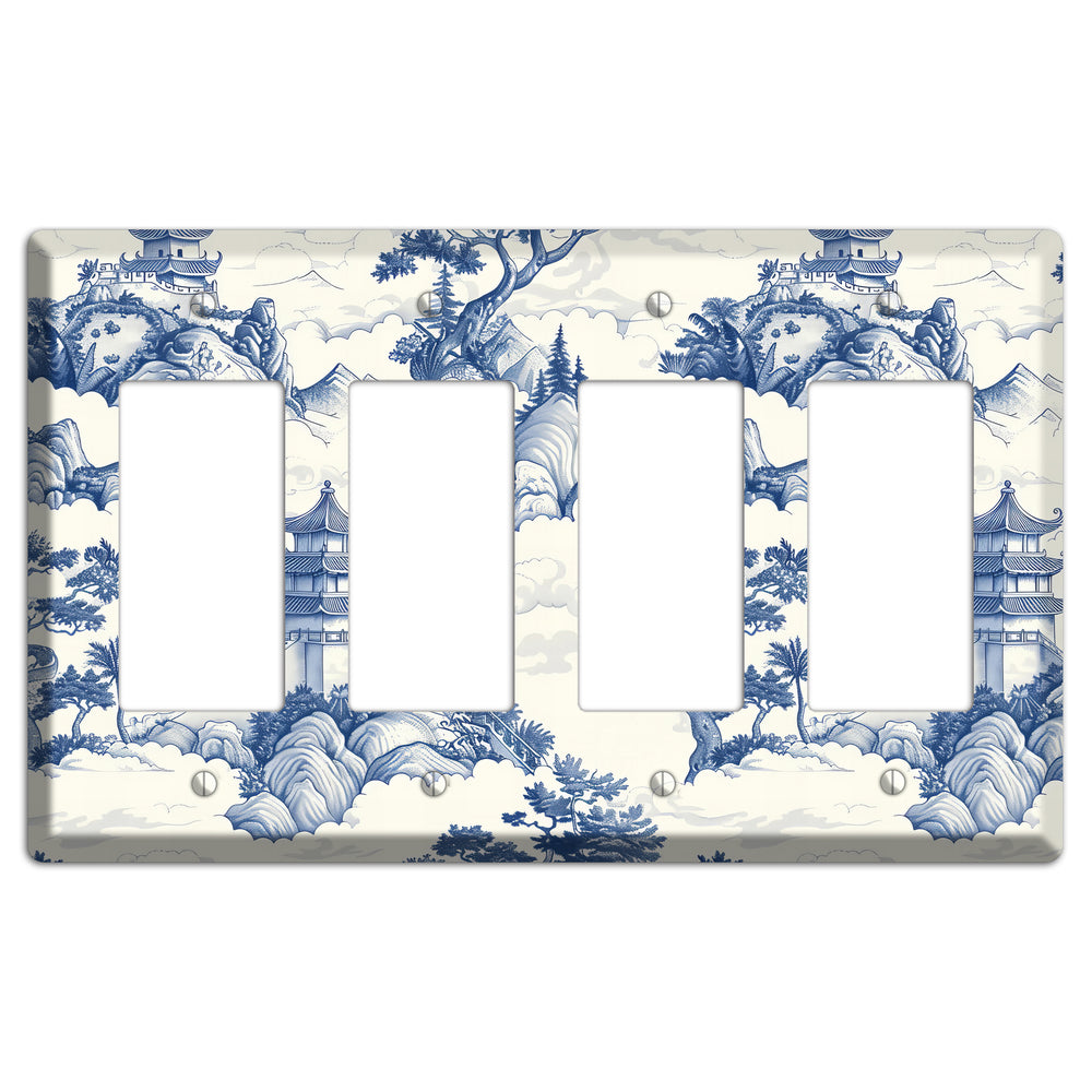 Celestial Pagoda Mist 4 Rocker Wallplate