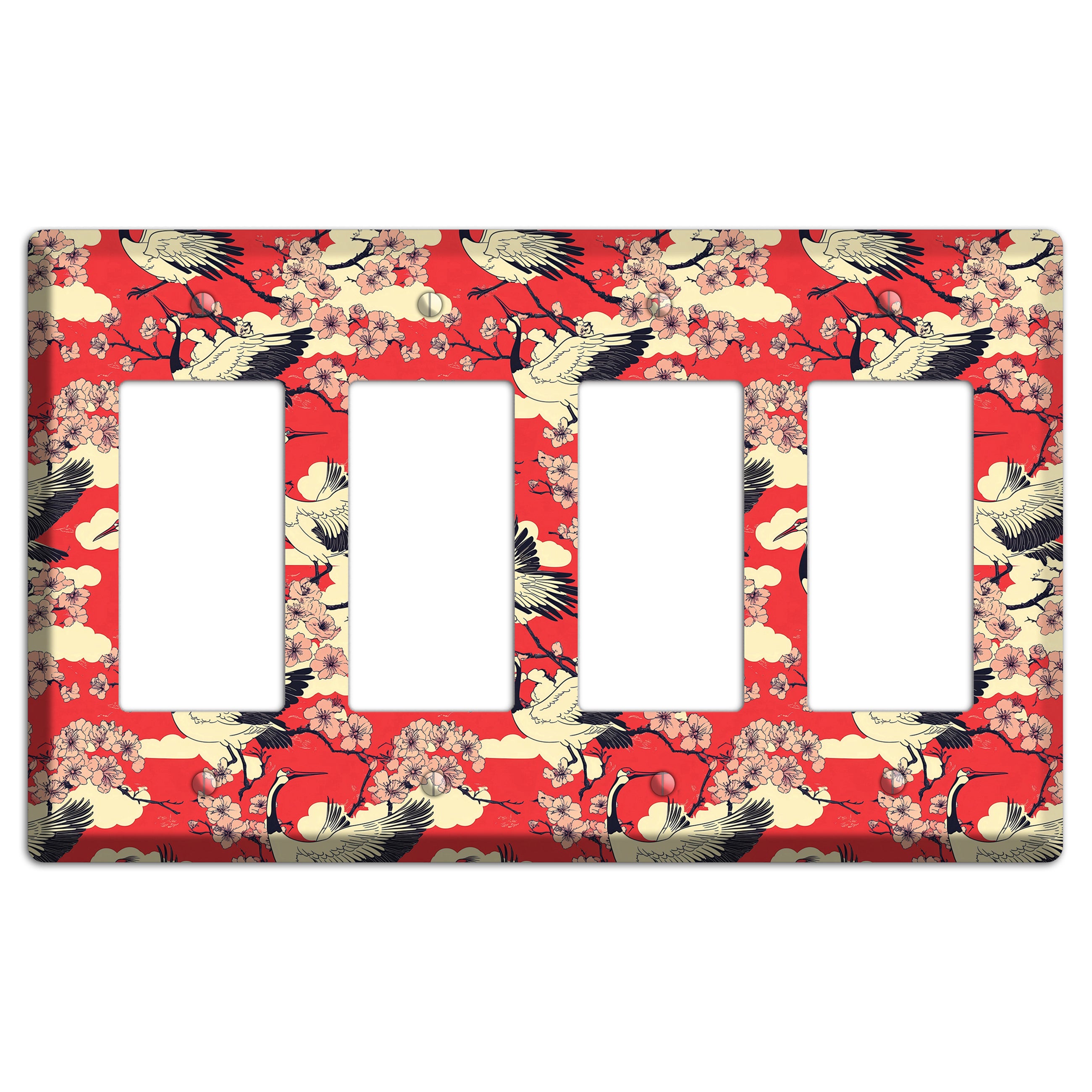 Crimson Blossom Ascent 4 Rocker Wallplate