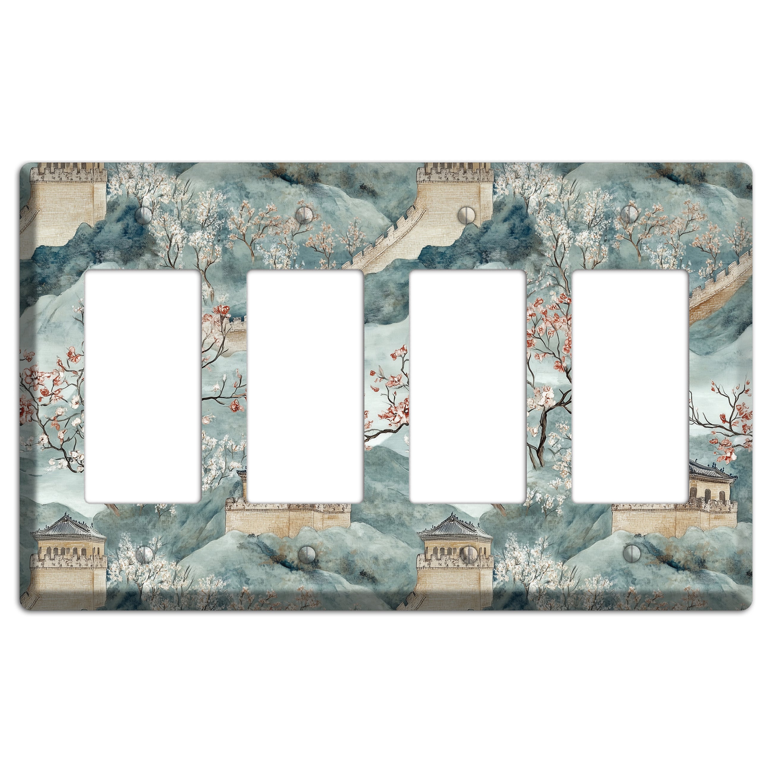 Rampart & Blossom 4 Rocker Wallplate