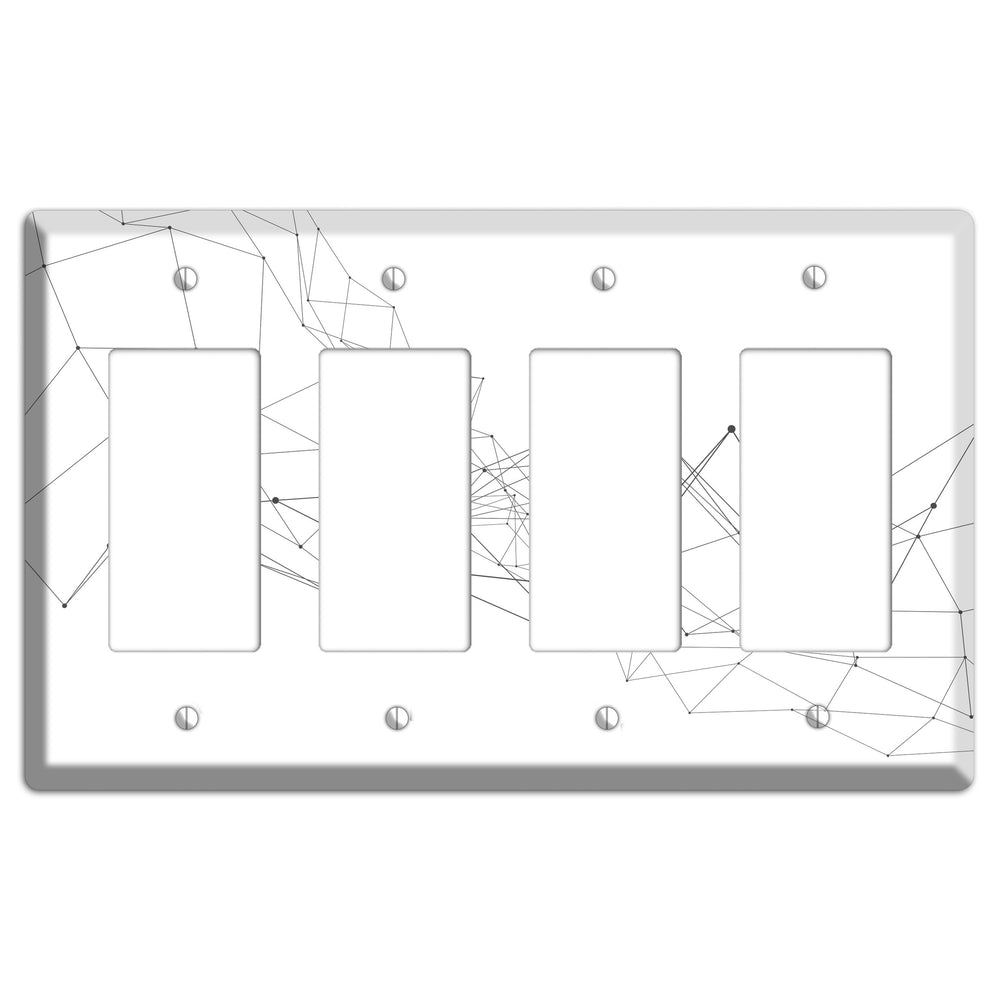Gossamer Transit Map 4 Rocker Wallplate