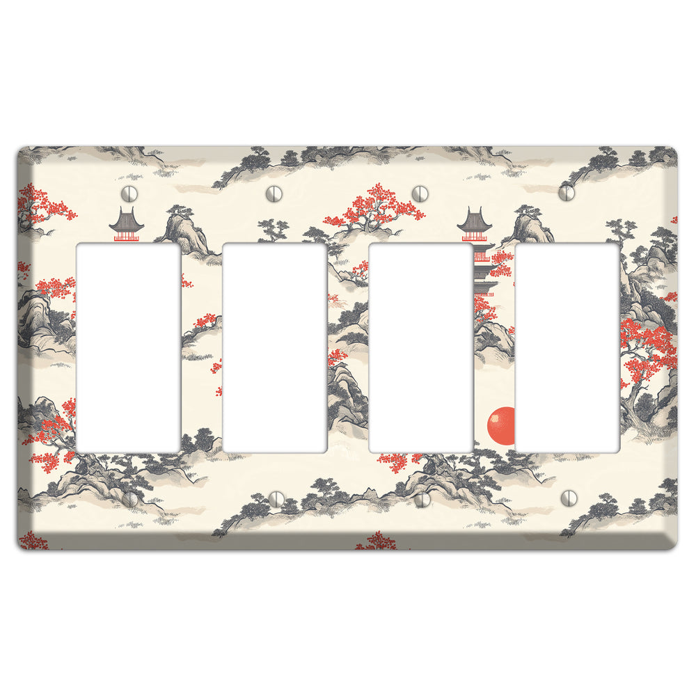 Ember & Stone Peaks 4 Rocker Wallplate