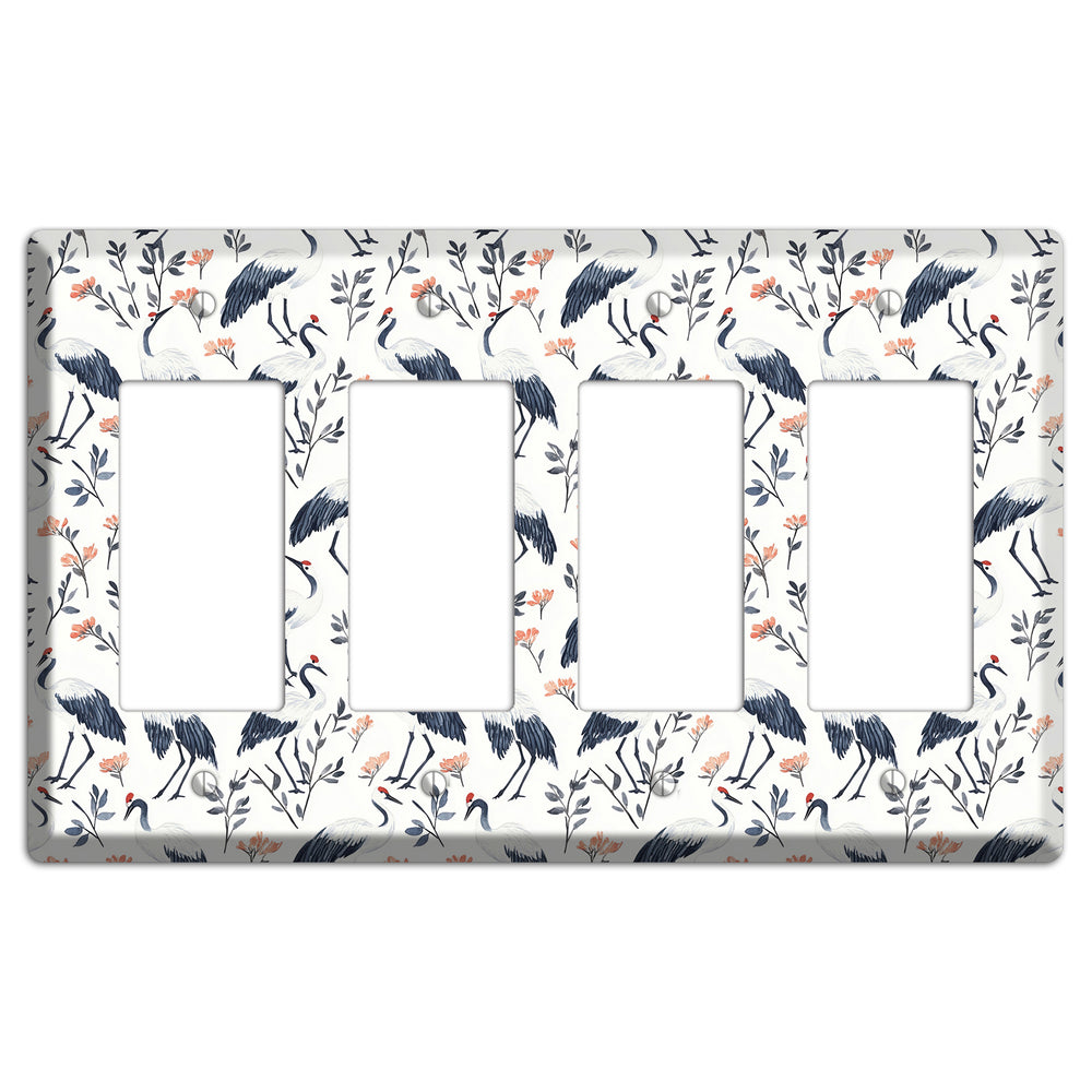 Slate & Coral Marsh 4 Rocker Wallplate