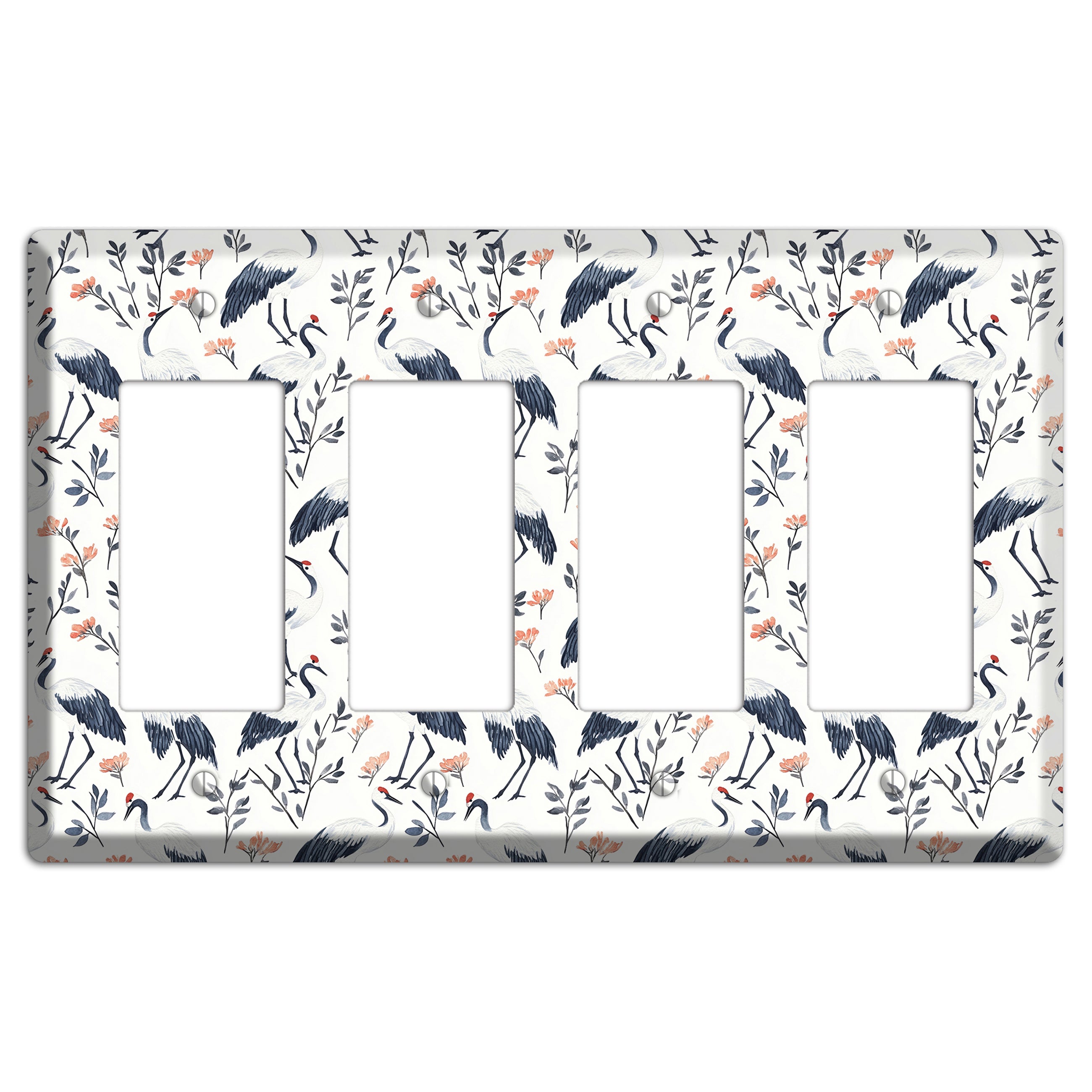Slate & Coral Marsh 4 Rocker Wallplate