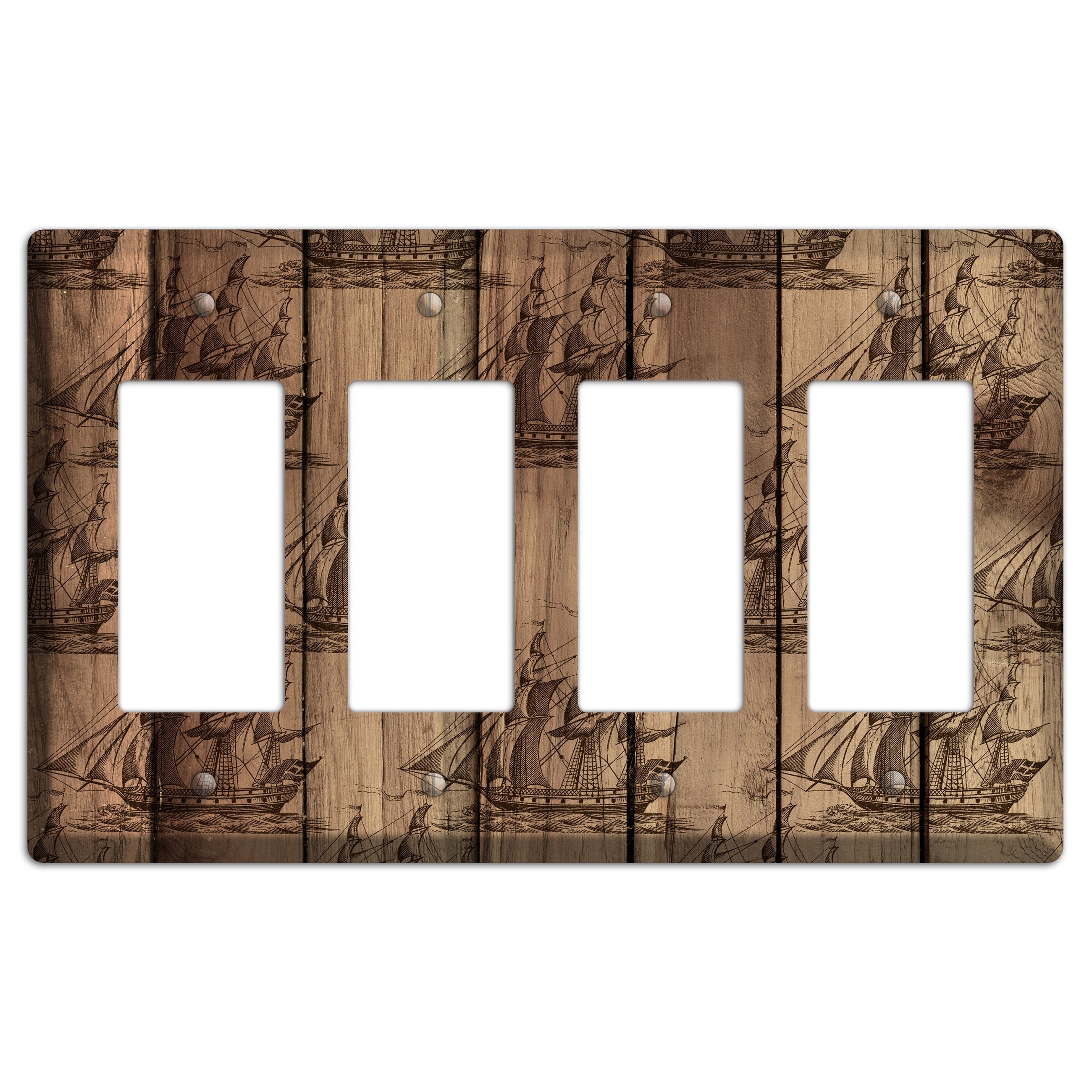 Tall Ships & Timber 4 Rocker Wallplate