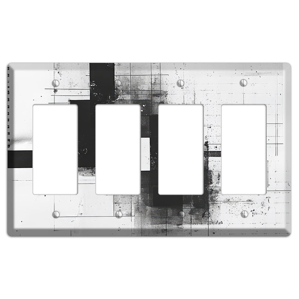 Fractured Blueprint 4 Rocker Wallplate