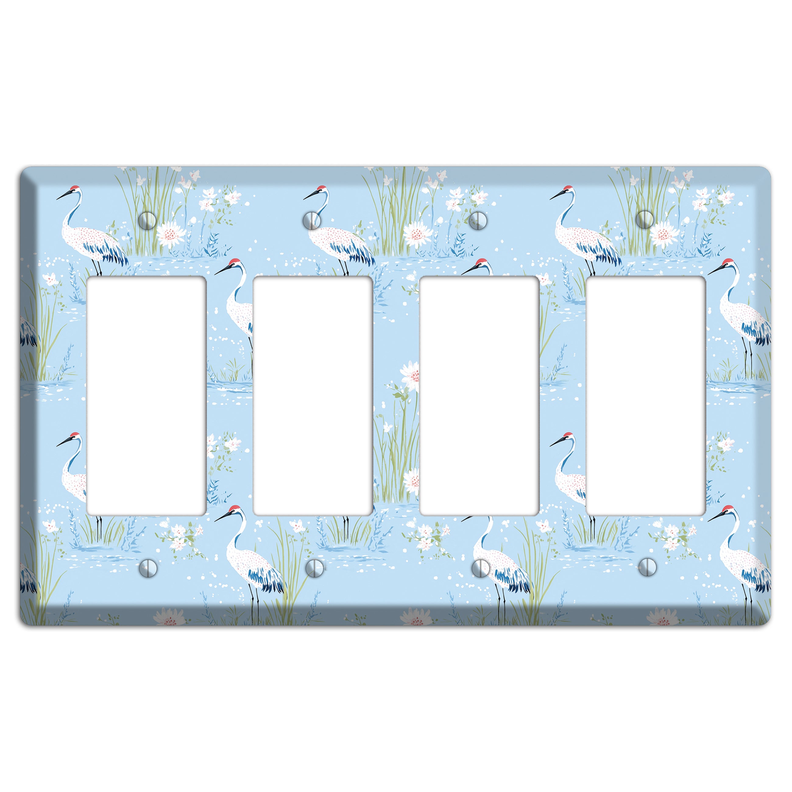 Powder Blue Marsh 4 Rocker Wallplate