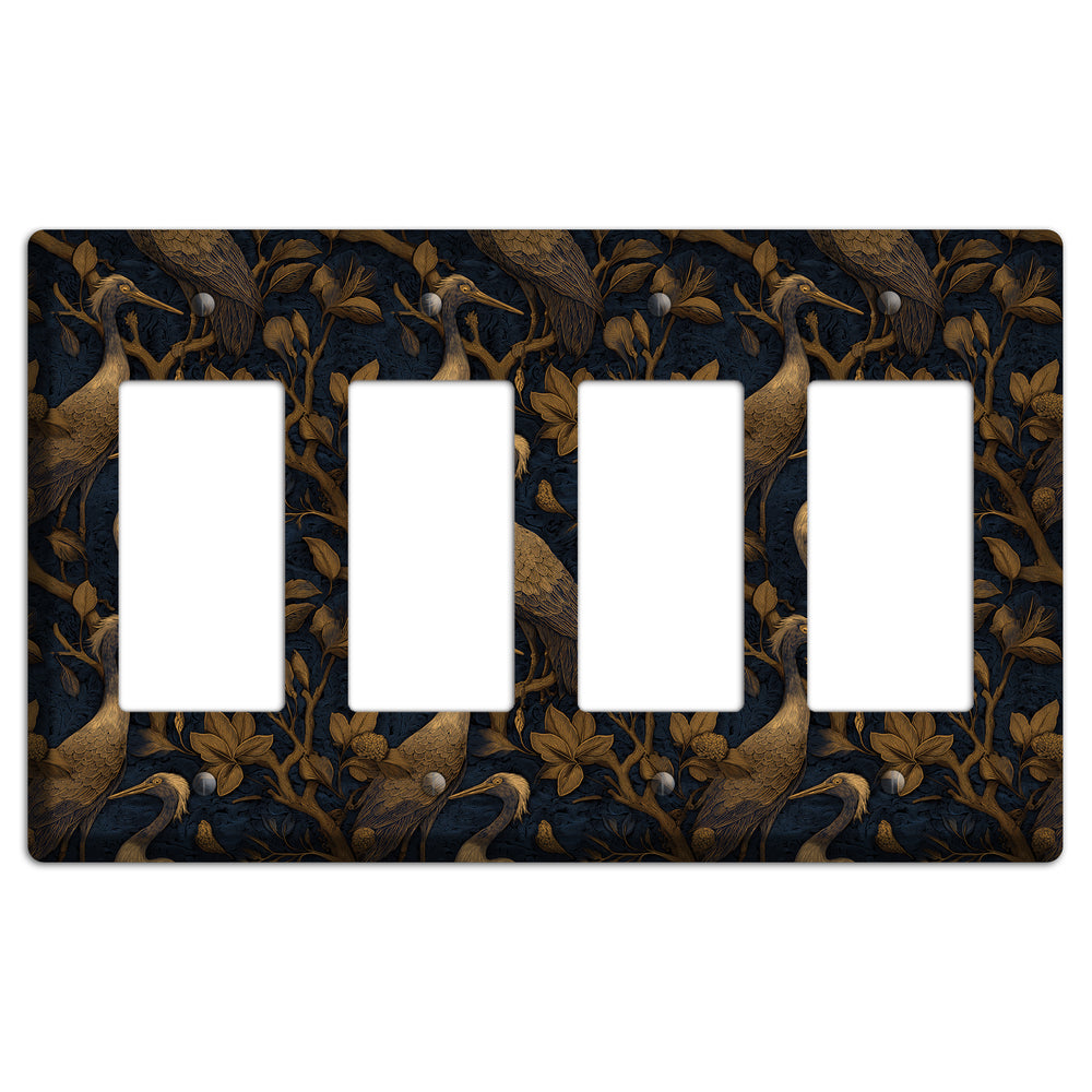 Gilded Heron Dusk 4 Rocker Wallplate