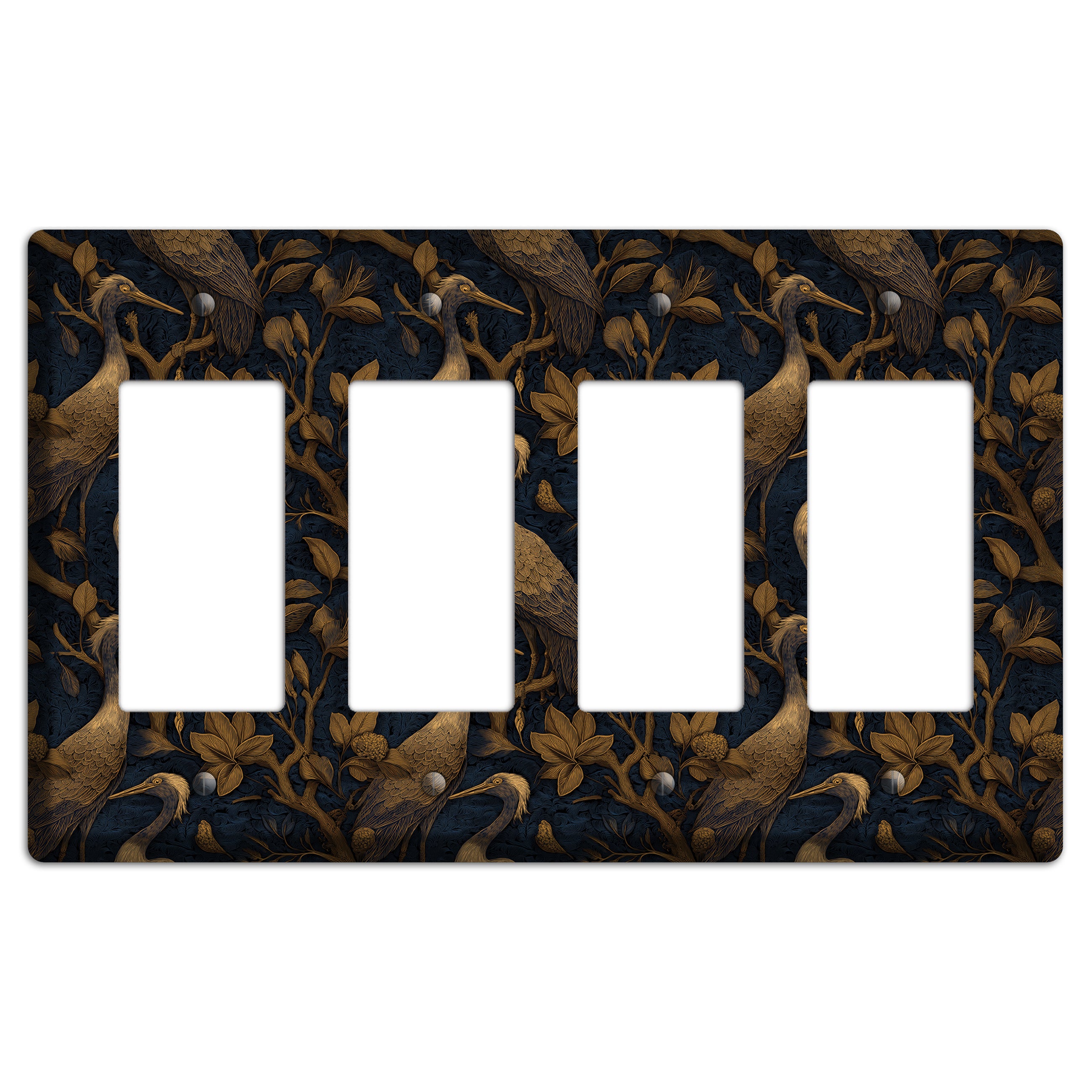 Gilded Heron Dusk 4 Rocker Wallplate