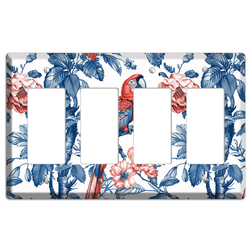 Scarlet in Bloom 4 Rocker Wallplate