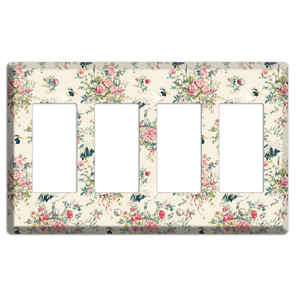 Blossom & Crane 4 Rocker Wallplate