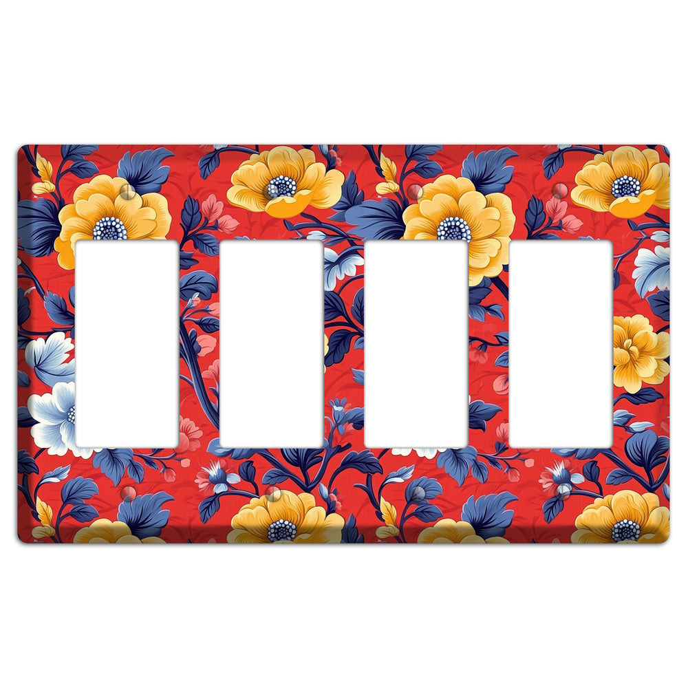 Scarlet Garden Reverie 4 Rocker Wallplate