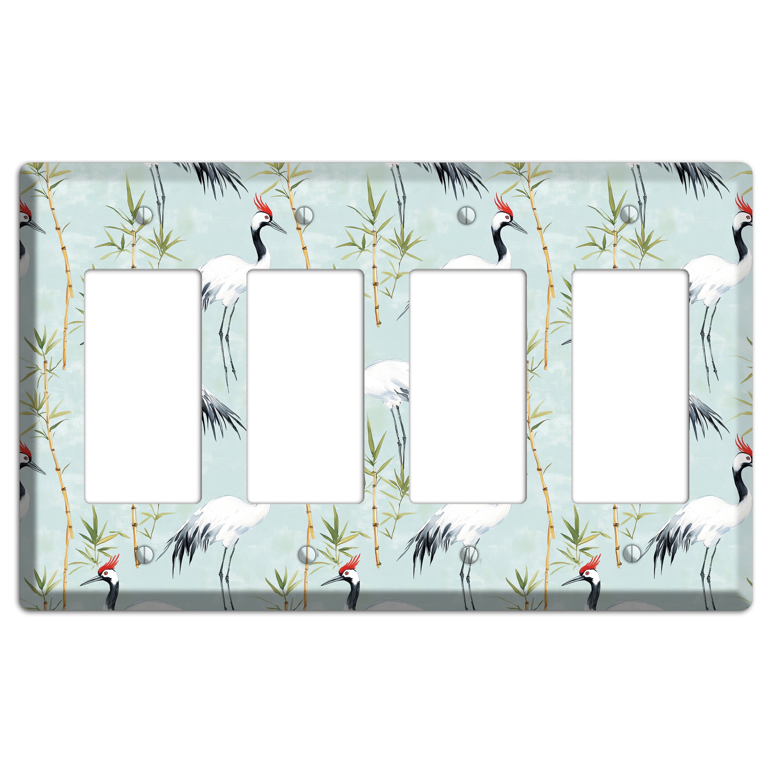 Celadon Bamboo Vigil 4 Rocker Wallplate