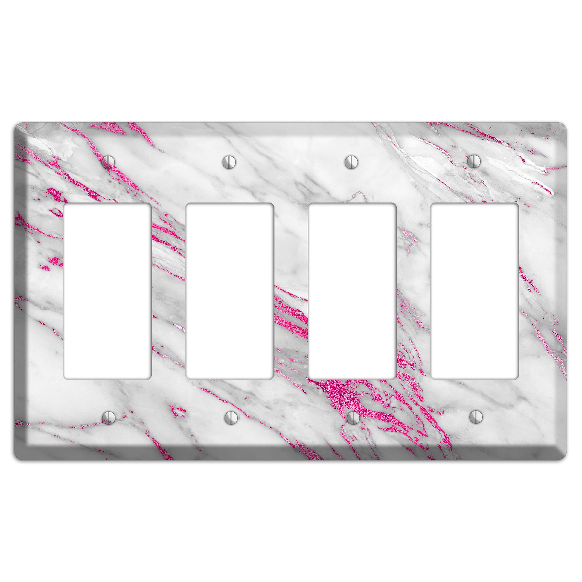 Can Can Marble 4 Rocker Wallplate