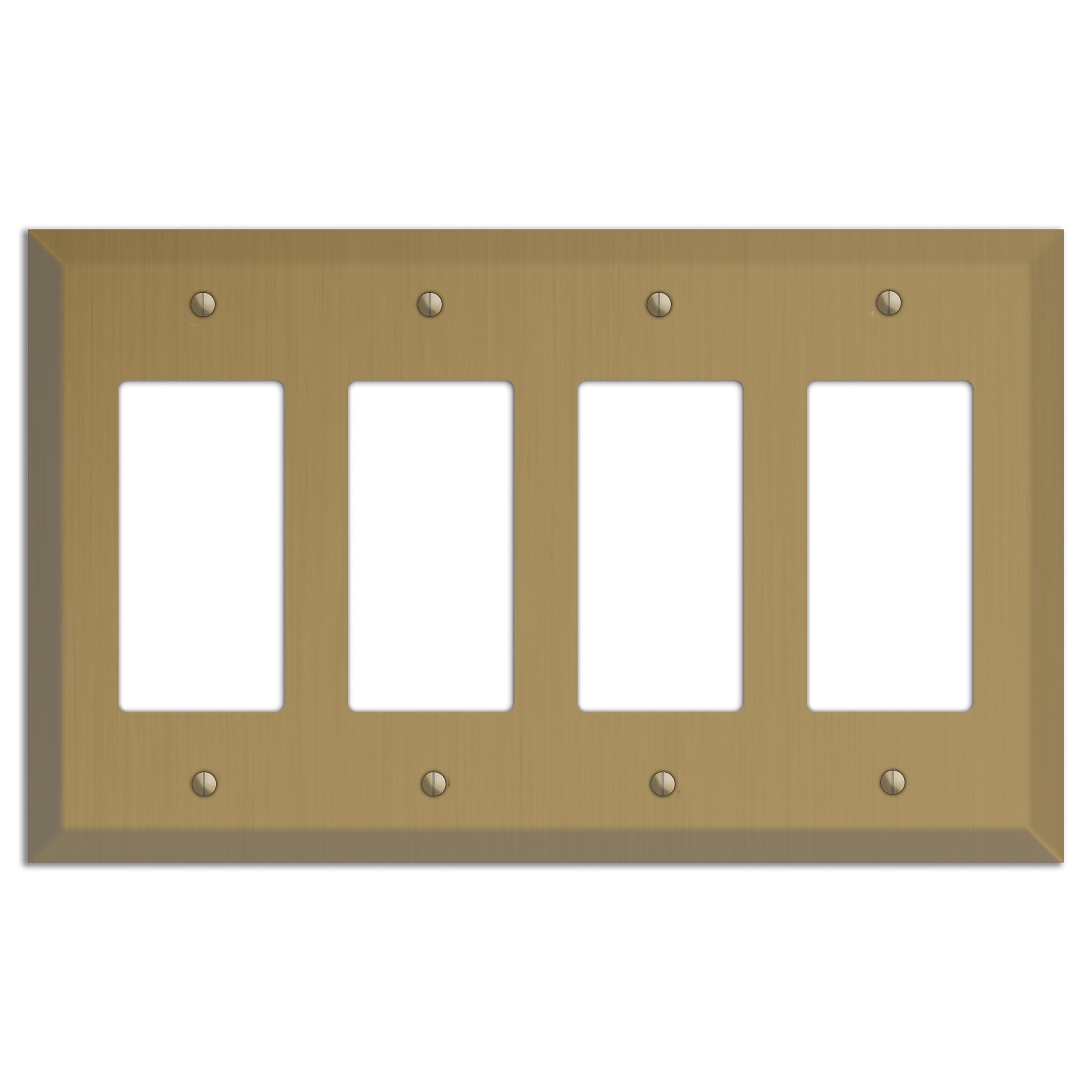 Tower Gold Hand Rubbed Four rocker Switchplate