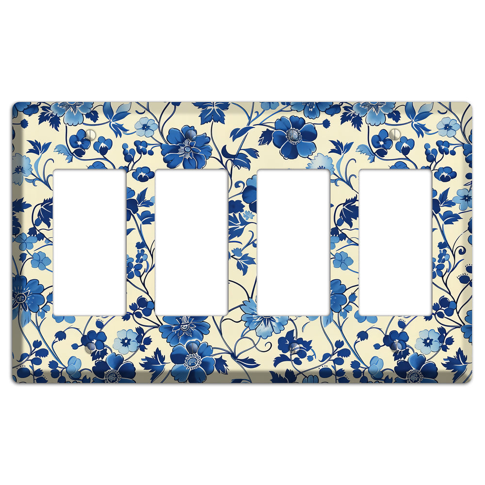 Porcelain Garden Riot 4 Rocker Wallplate