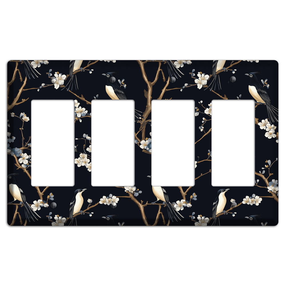 Plum Blossom Vigil 4 Rocker Wallplate